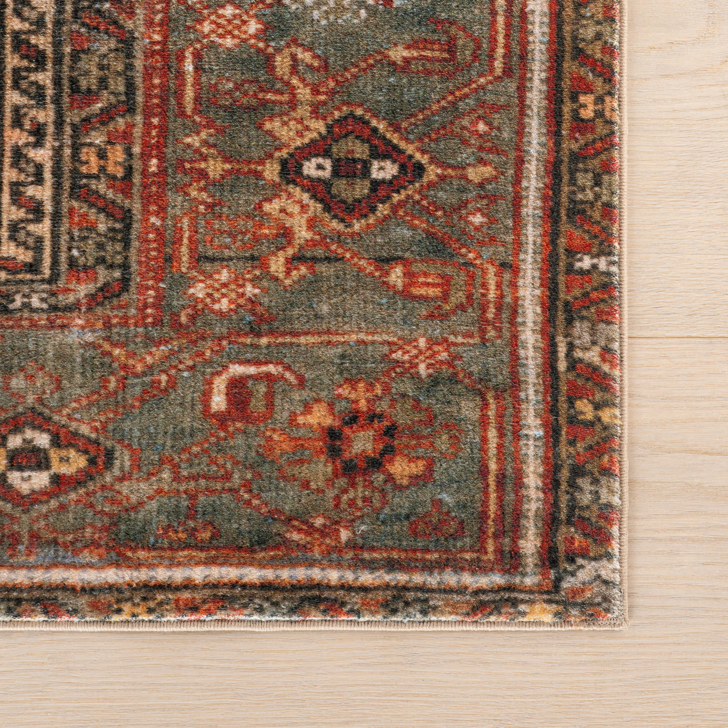 Maid Medallion Washable Rug | Red - Image 4