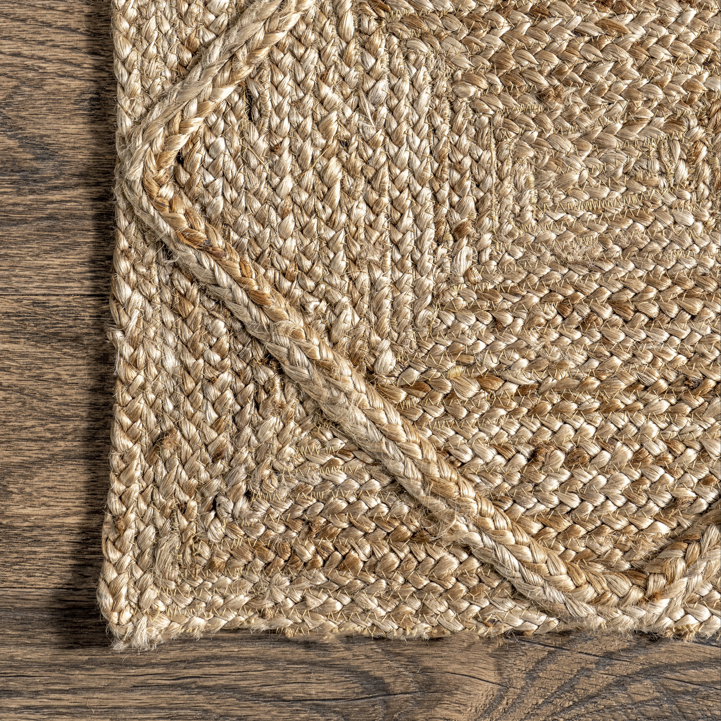 Maitilde Jute Textured Diamond Rug | Natural - Image 3