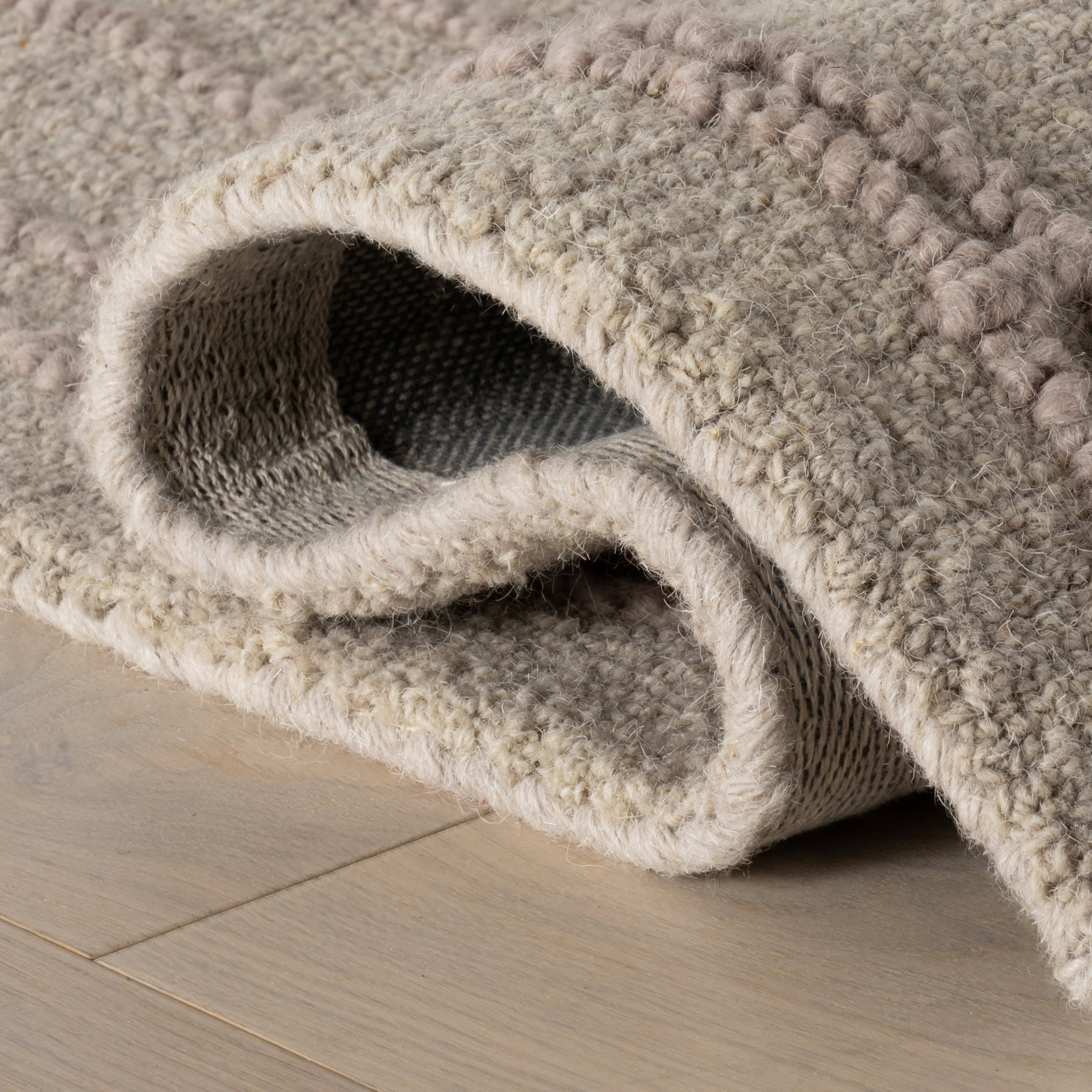 Maivy Bohemian Striped Wool Rug | Grey - Image 11