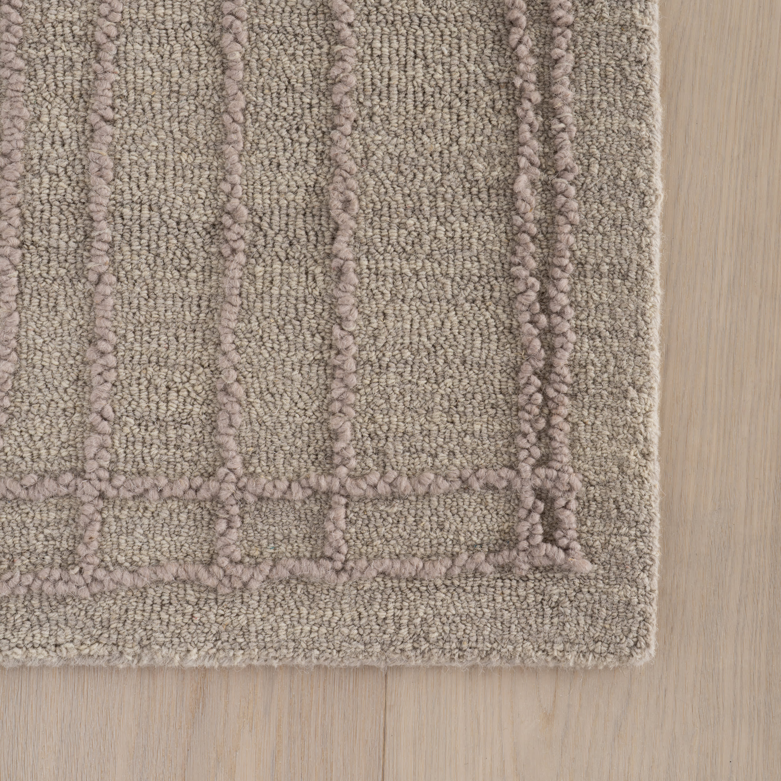 Maivy Bohemian Striped Wool Rug | Grey - Image 4