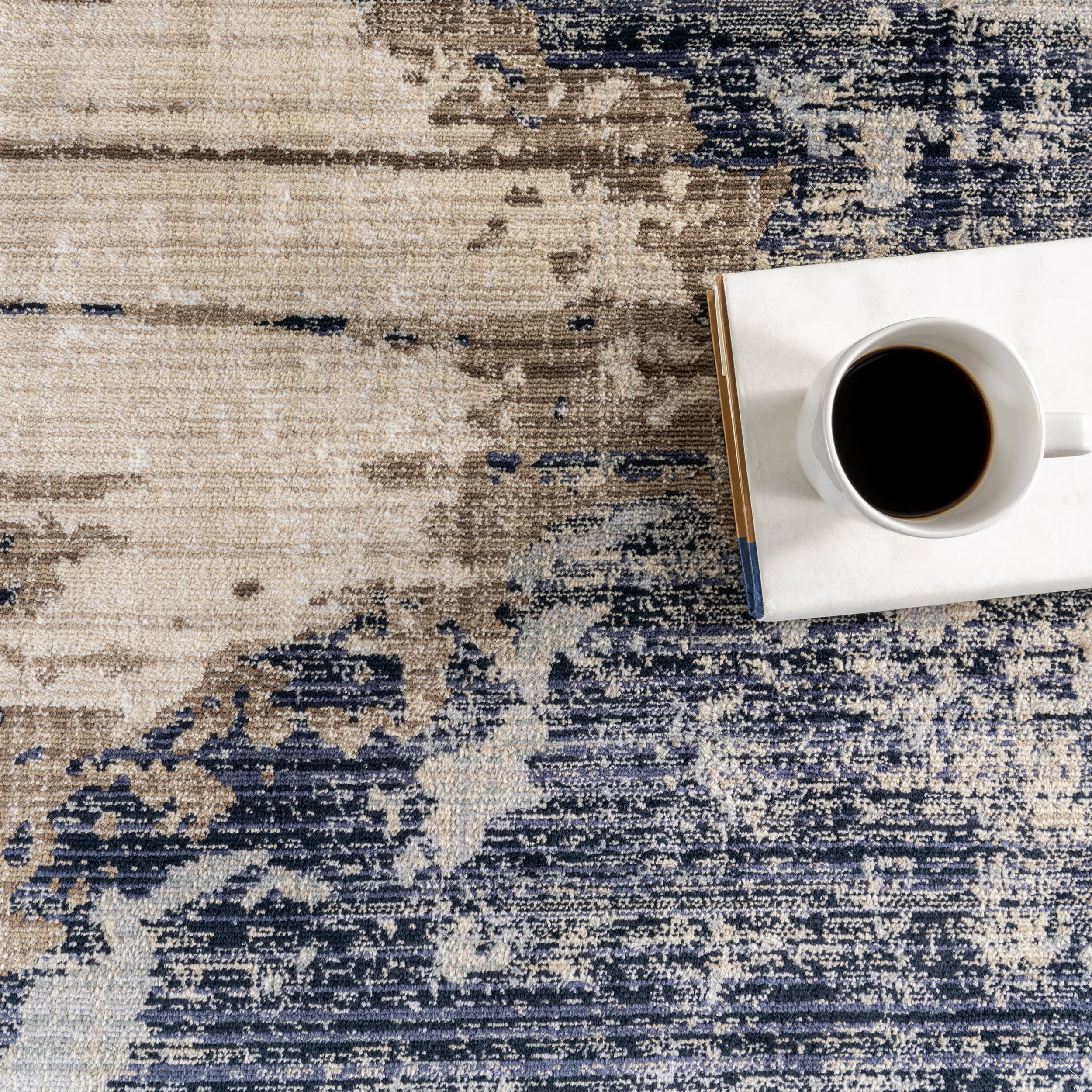 Makalu Abstract Rug | Light Brown - Image 7