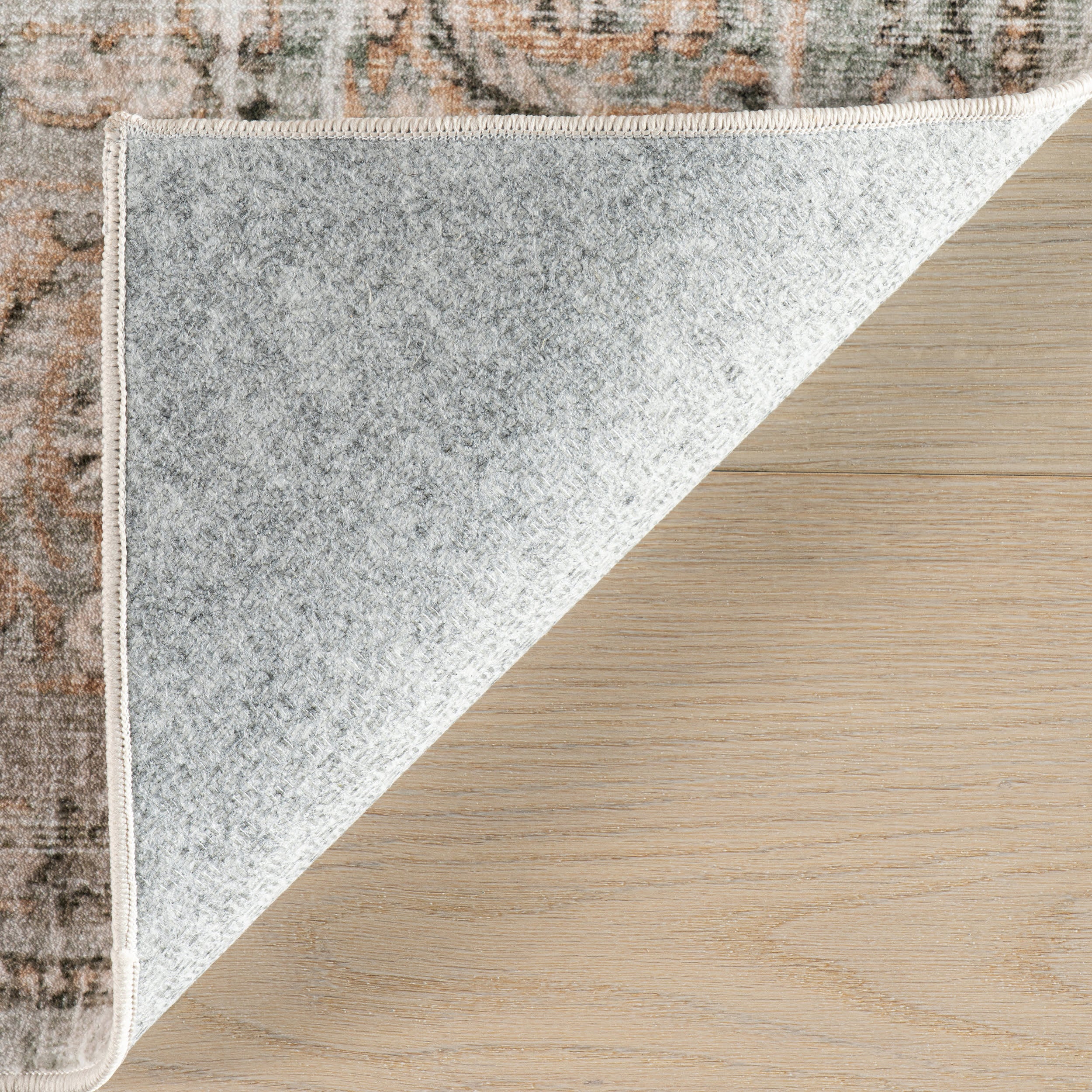 Malie Bordered Traditional Washable Rug | Beige - Image 6