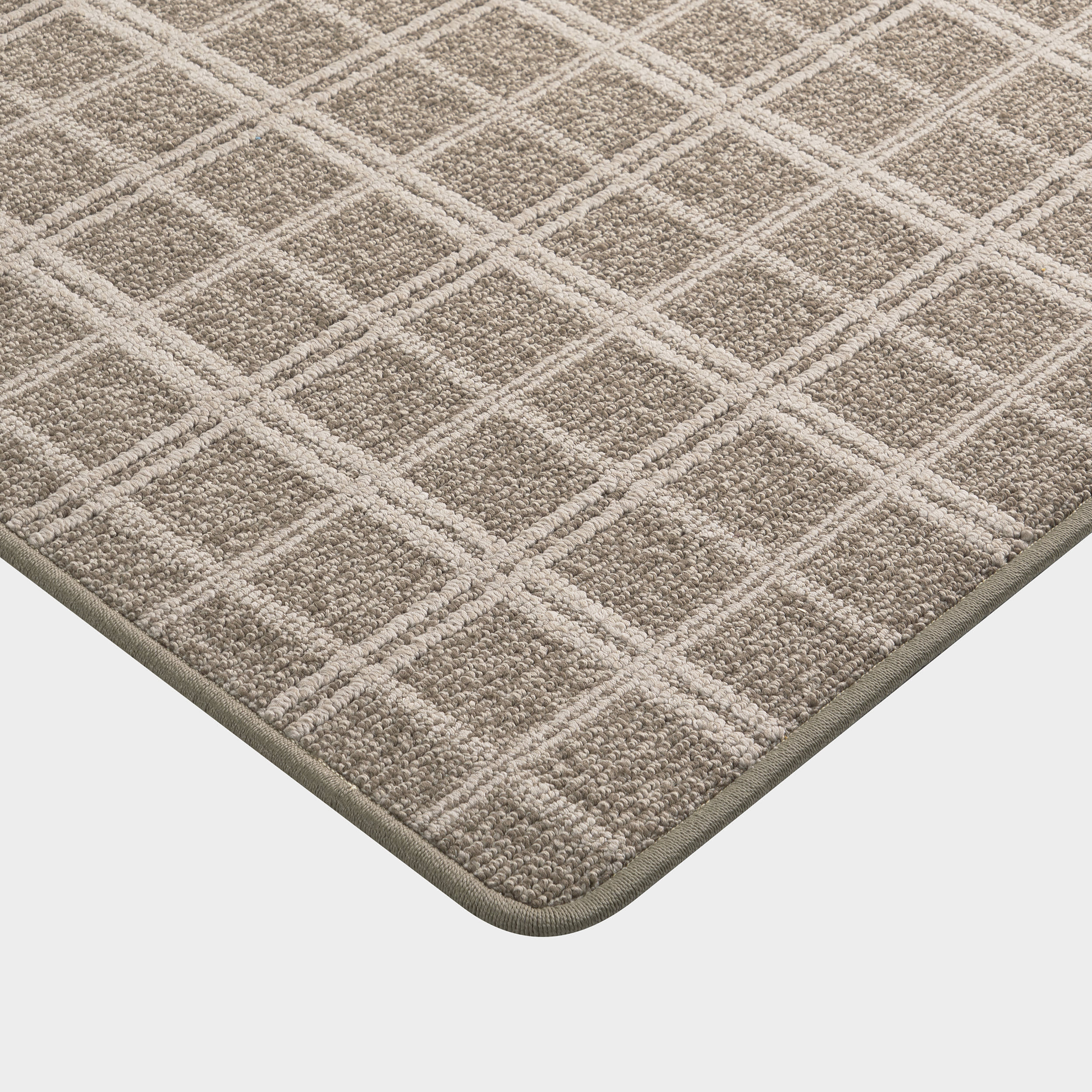 Mallard Plaid Ridged Custom Rug | Brown - Image 2