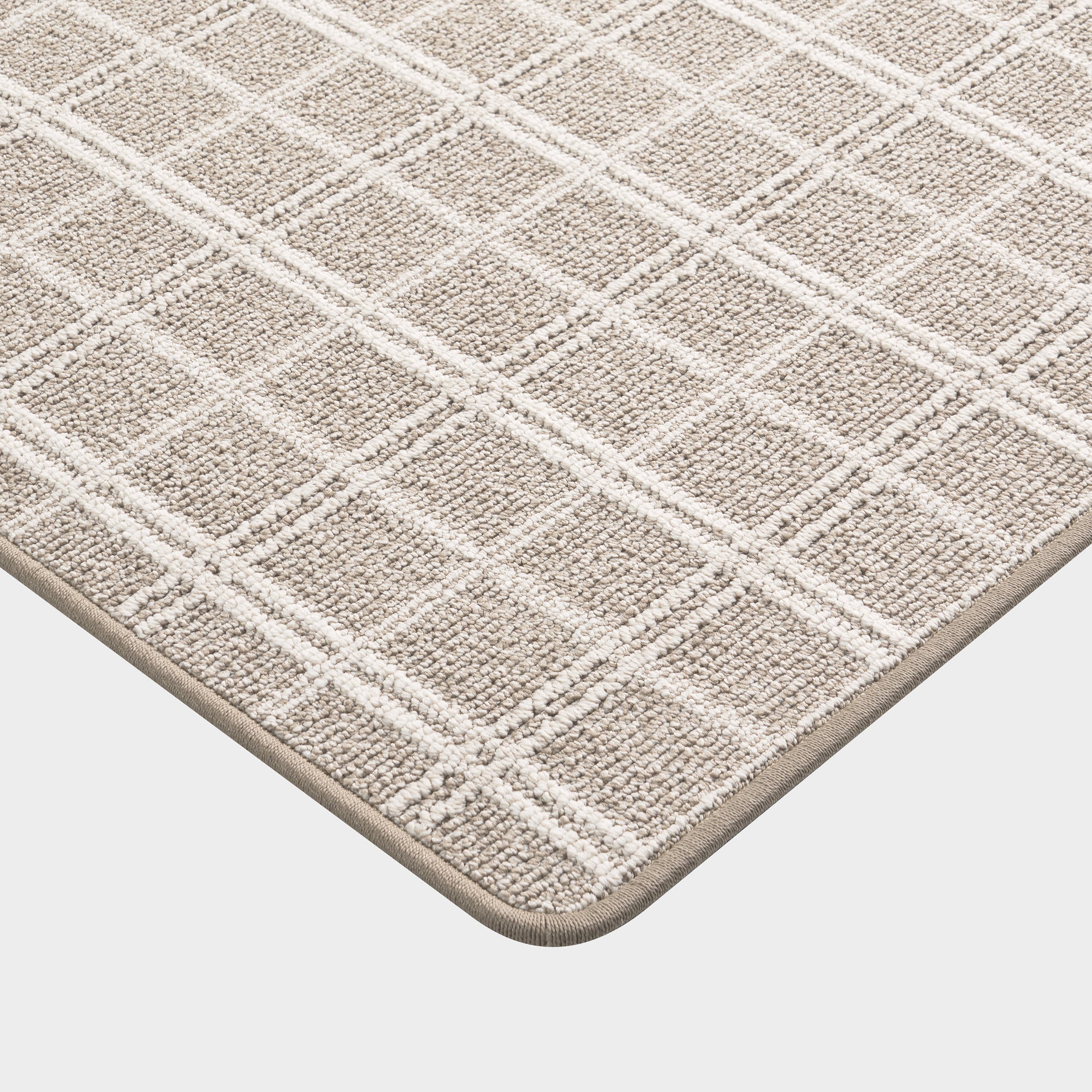 Mallard Plaid Ridged Custom Rug | Oatmeal - Image 2