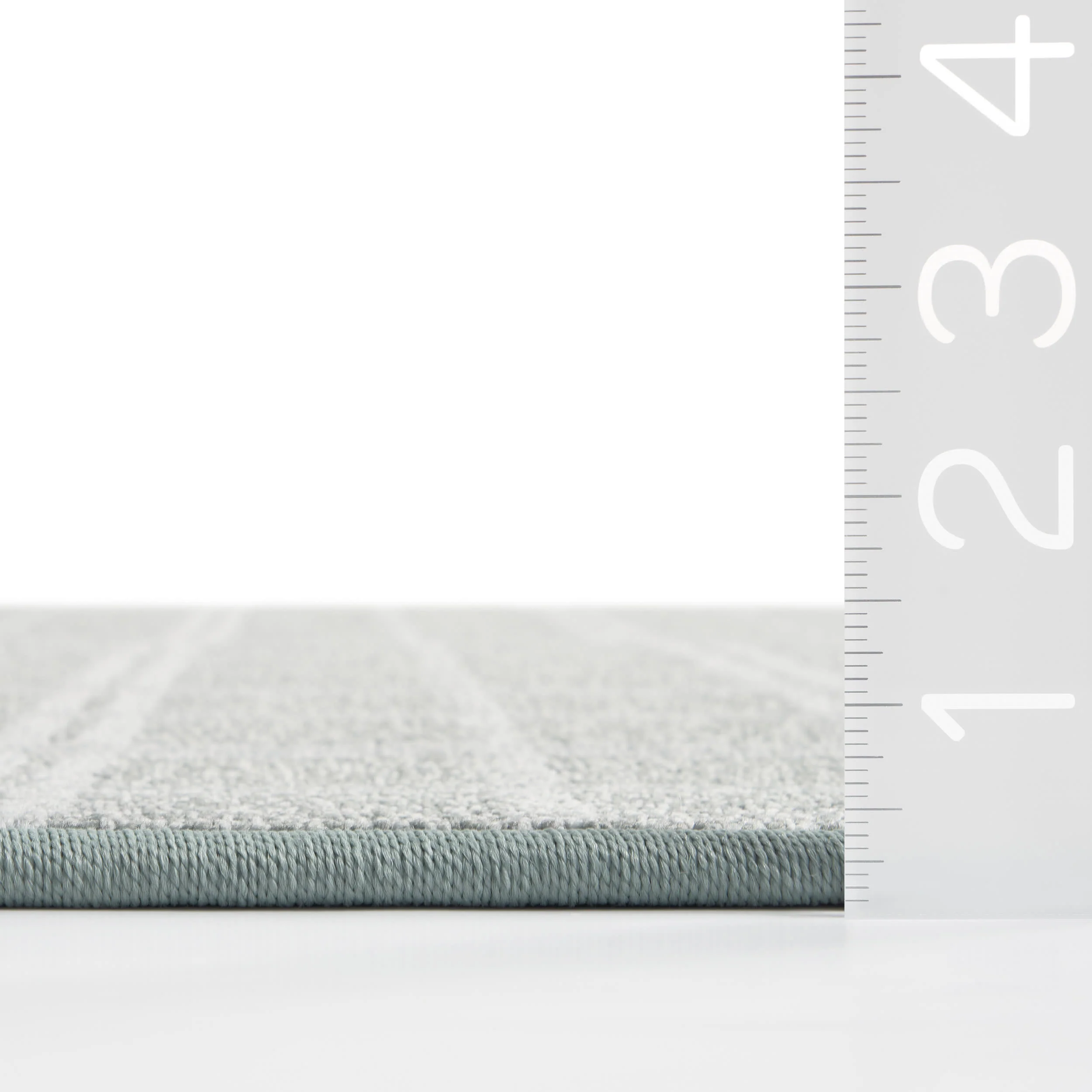 Mallard Plaid Ridged Custom Rug | Pale Blue - Image 3