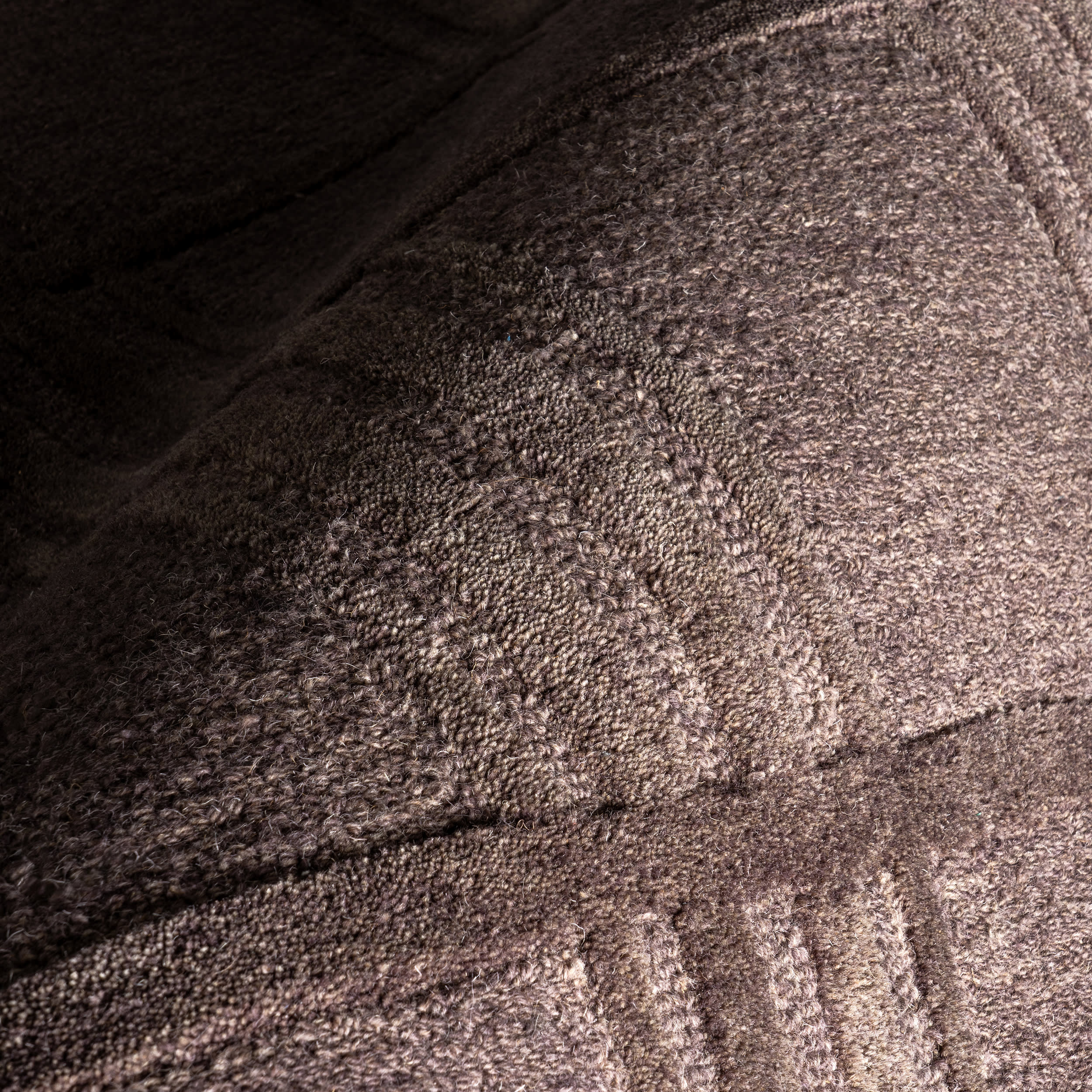 Mallory Checked Wool Rug | Dark Brown - Image 3