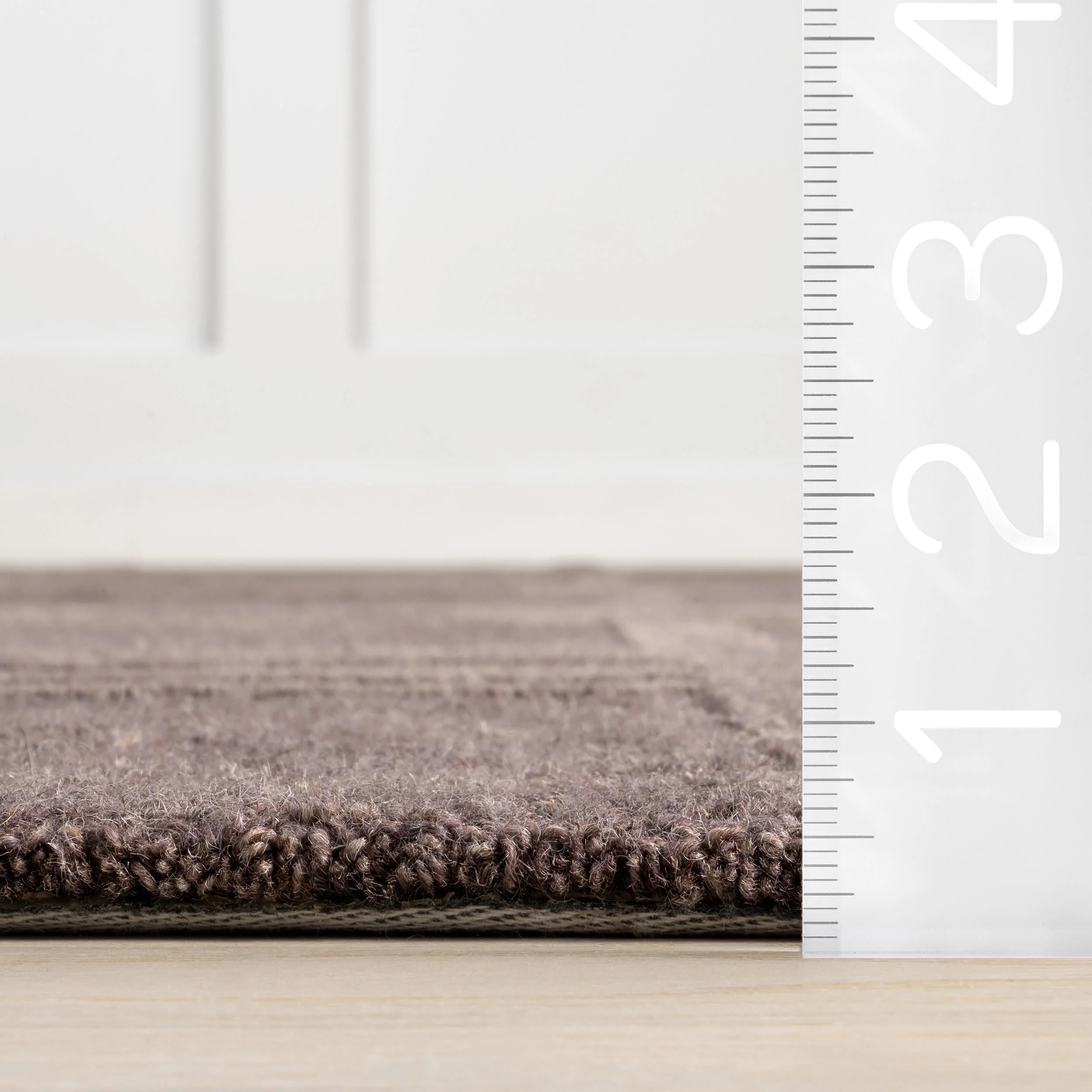 Mallory Checked Wool Rug | Dark Brown - Image 5