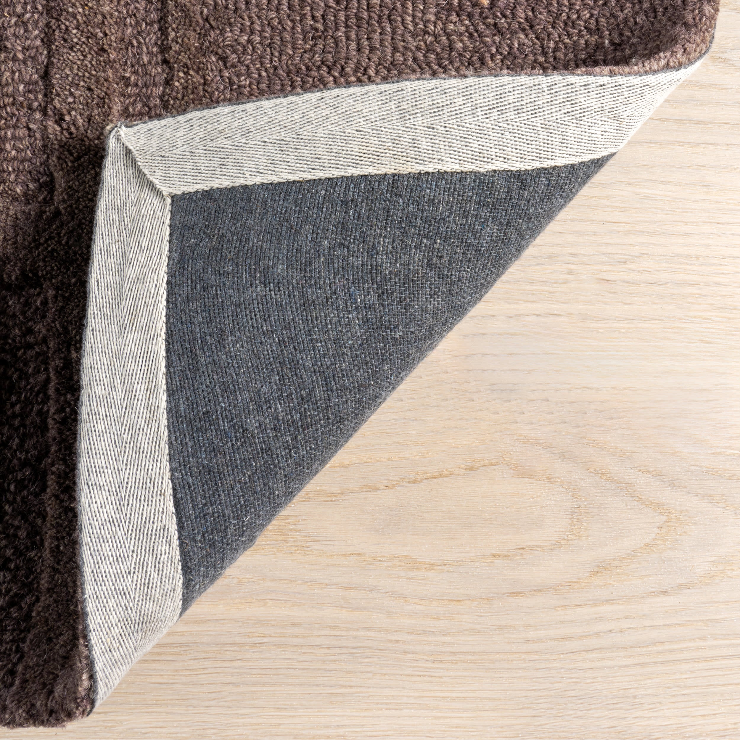 Mallory Checked Wool Rug | Dark Brown - Image 6