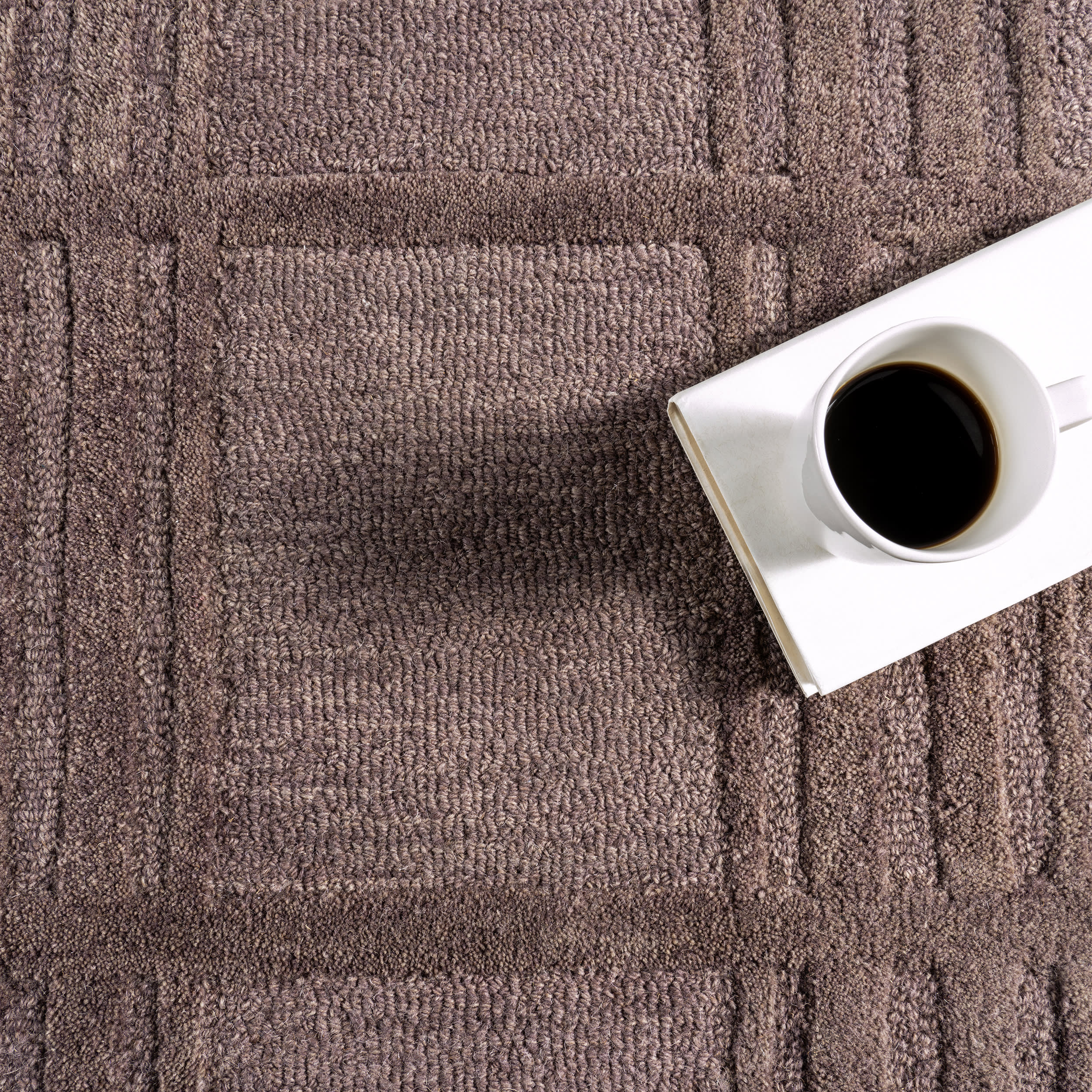 Mallory Checked Wool Rug | Dark Brown - Image 7