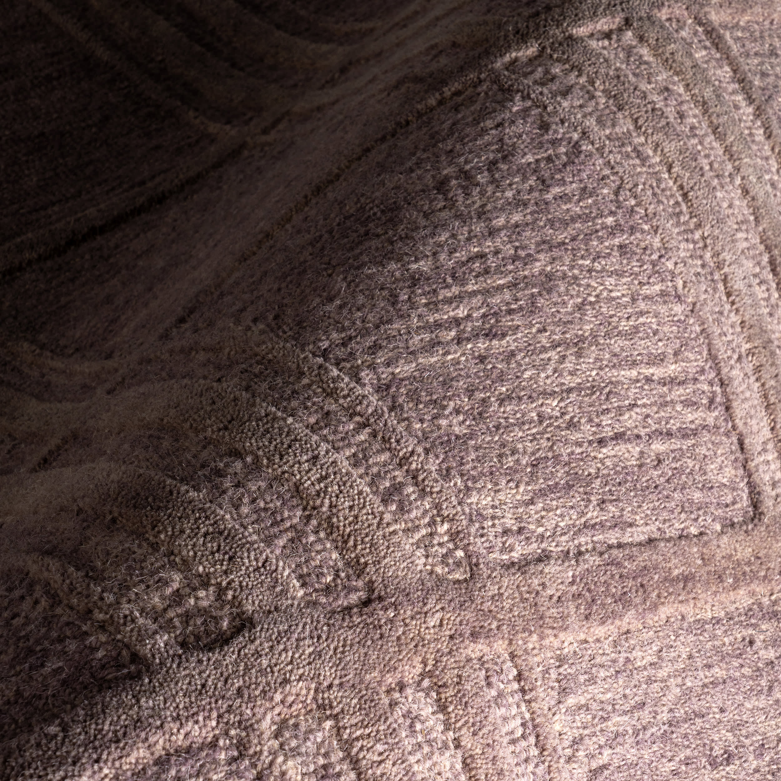 Mallory Checked Wool Rug | Mauve - Image 3
