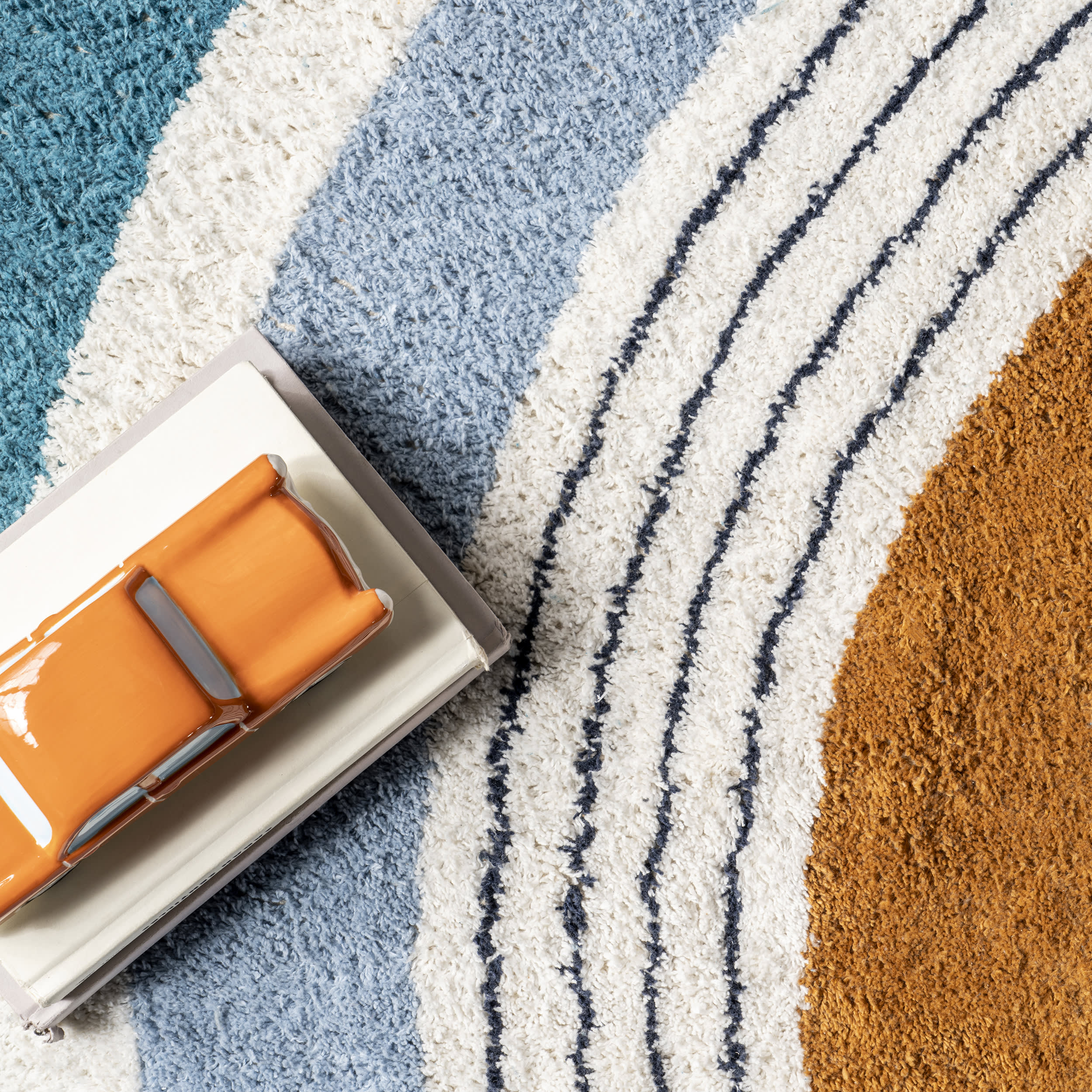 Malory Rainbow Kids Washable Rug | Blue - Image 7