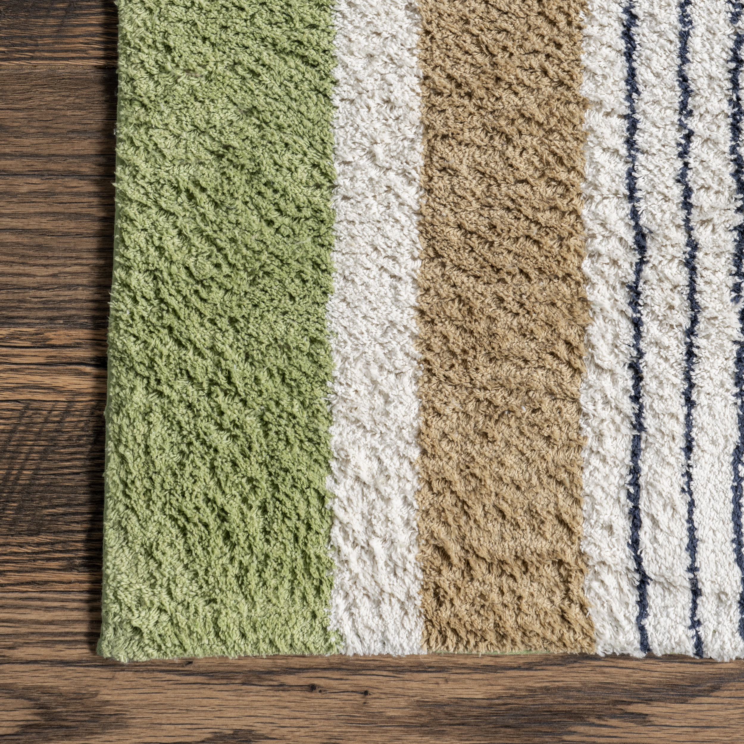 Malory Rainbow Kids Washable Rug | Moss Green - Image 3