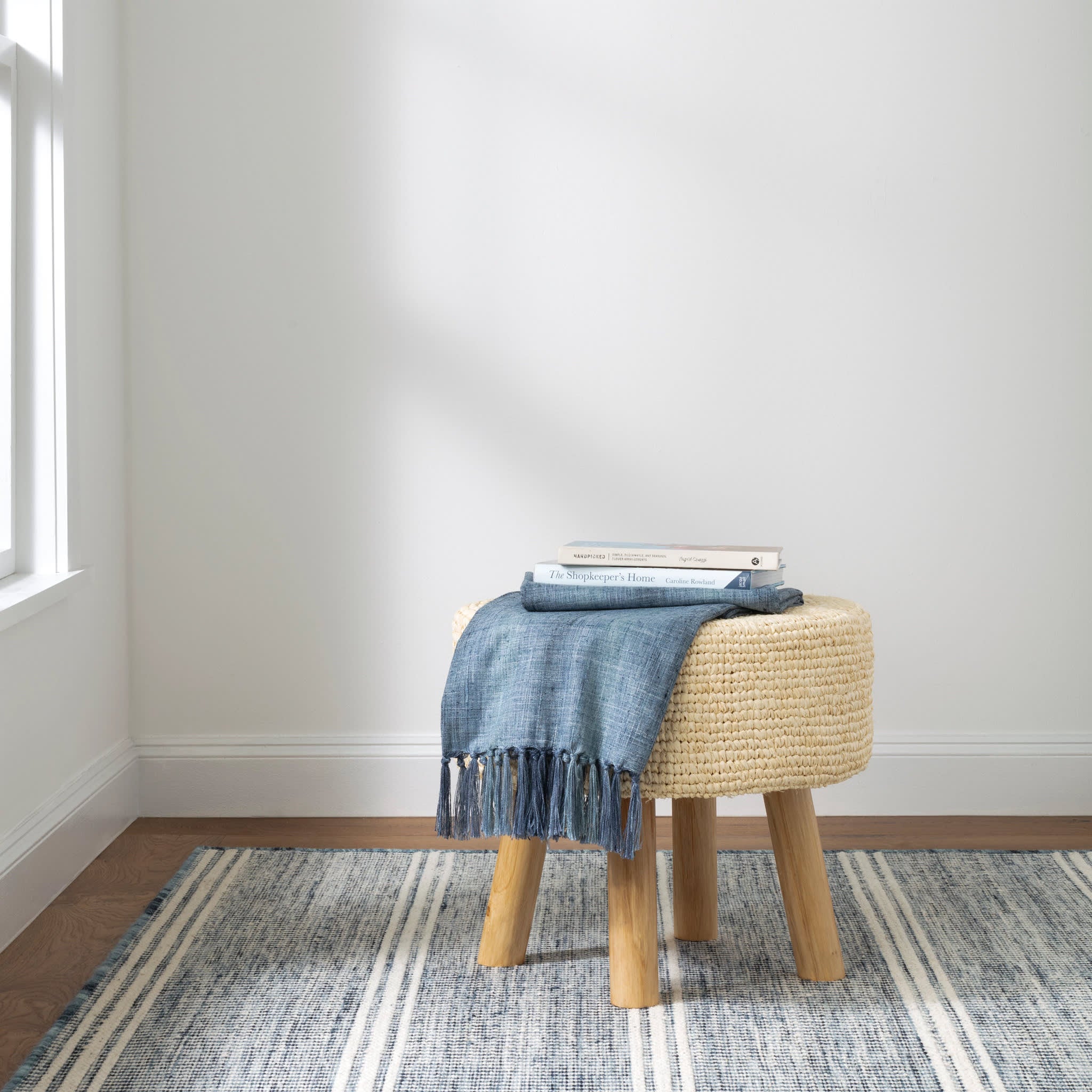 Malta Handwoven Wool Custom Rug | Blue - Image 2