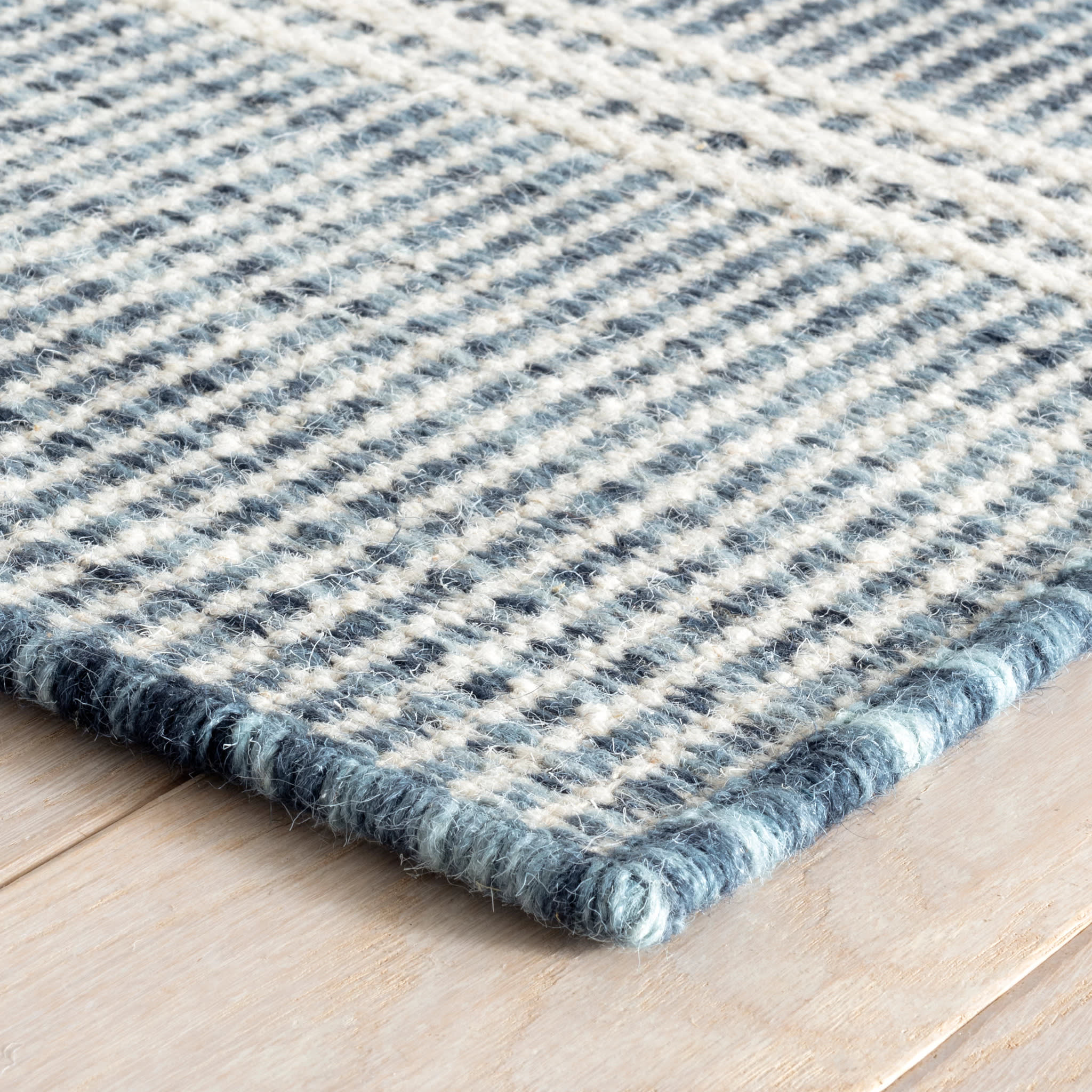Malta Handwoven Wool Custom Rug | Blue - Image 4