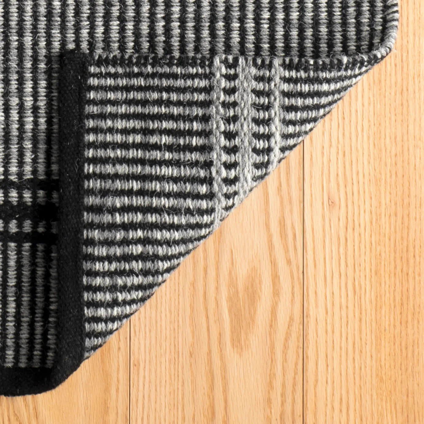 Malta Handwoven Wool Rug | Black - Image 6