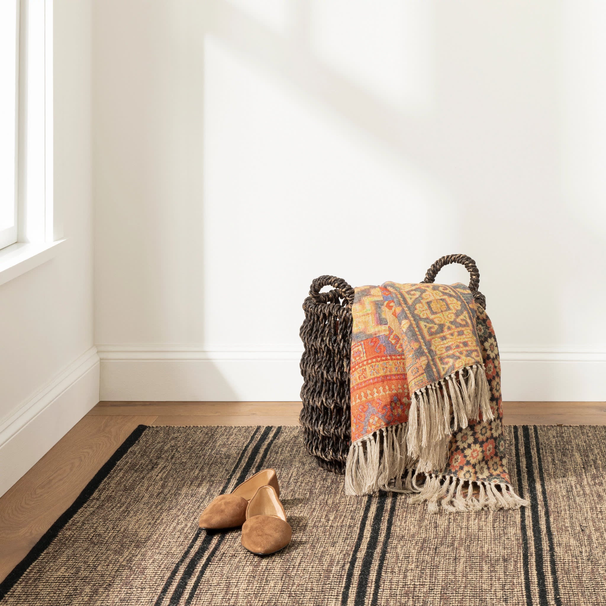 Malta Handwoven Wool Rug | Camel - Image 2
