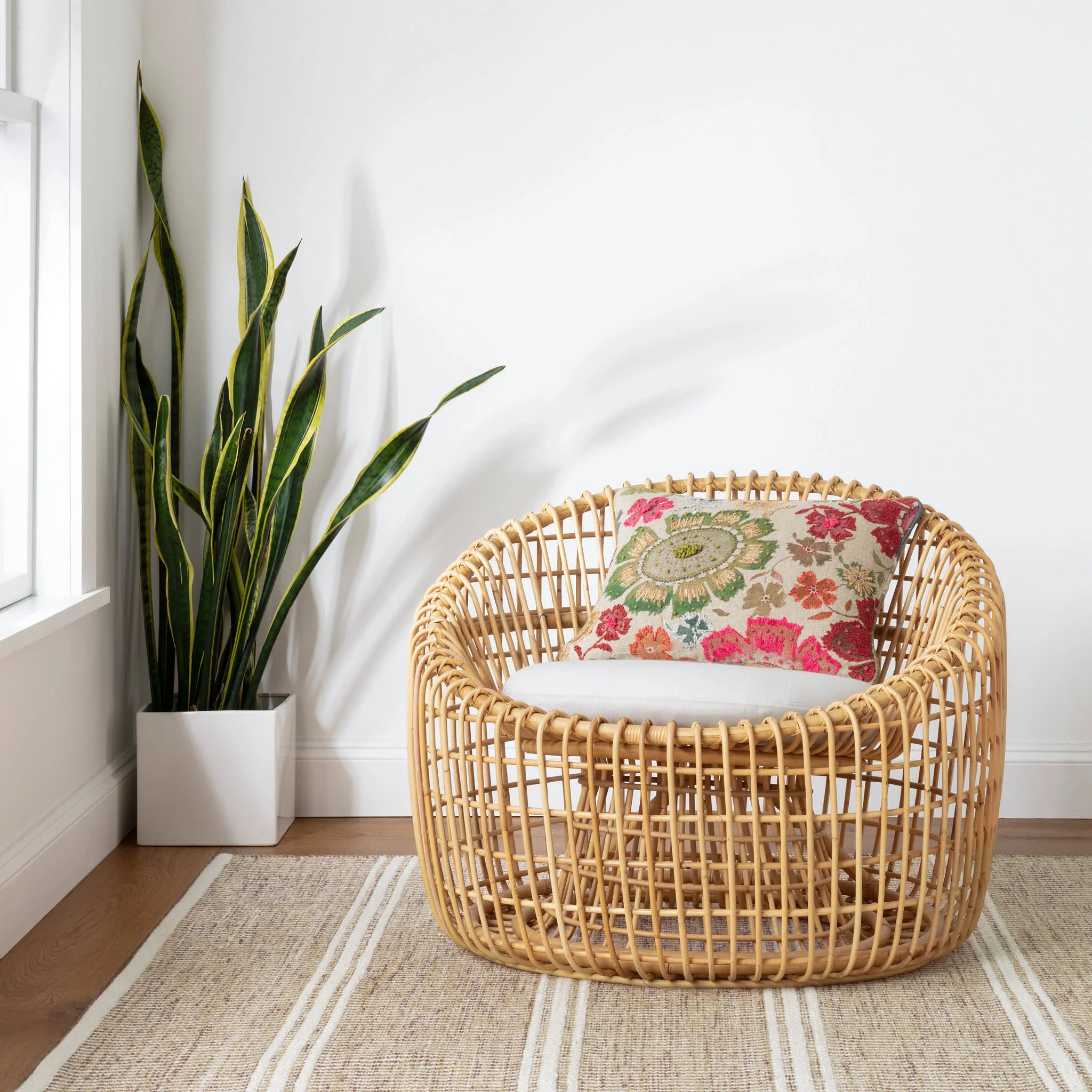 Malta Handwoven Wool Rug | Natural - Image 4