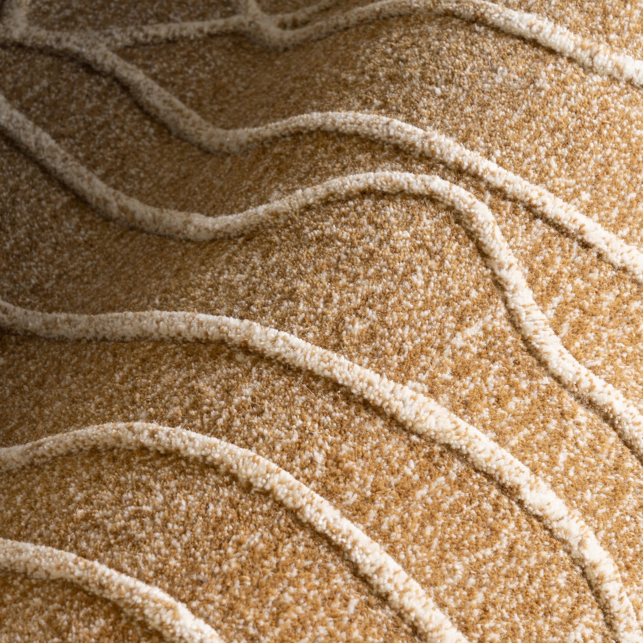 Mana Abstract Wool Rug | Beige - Image 3