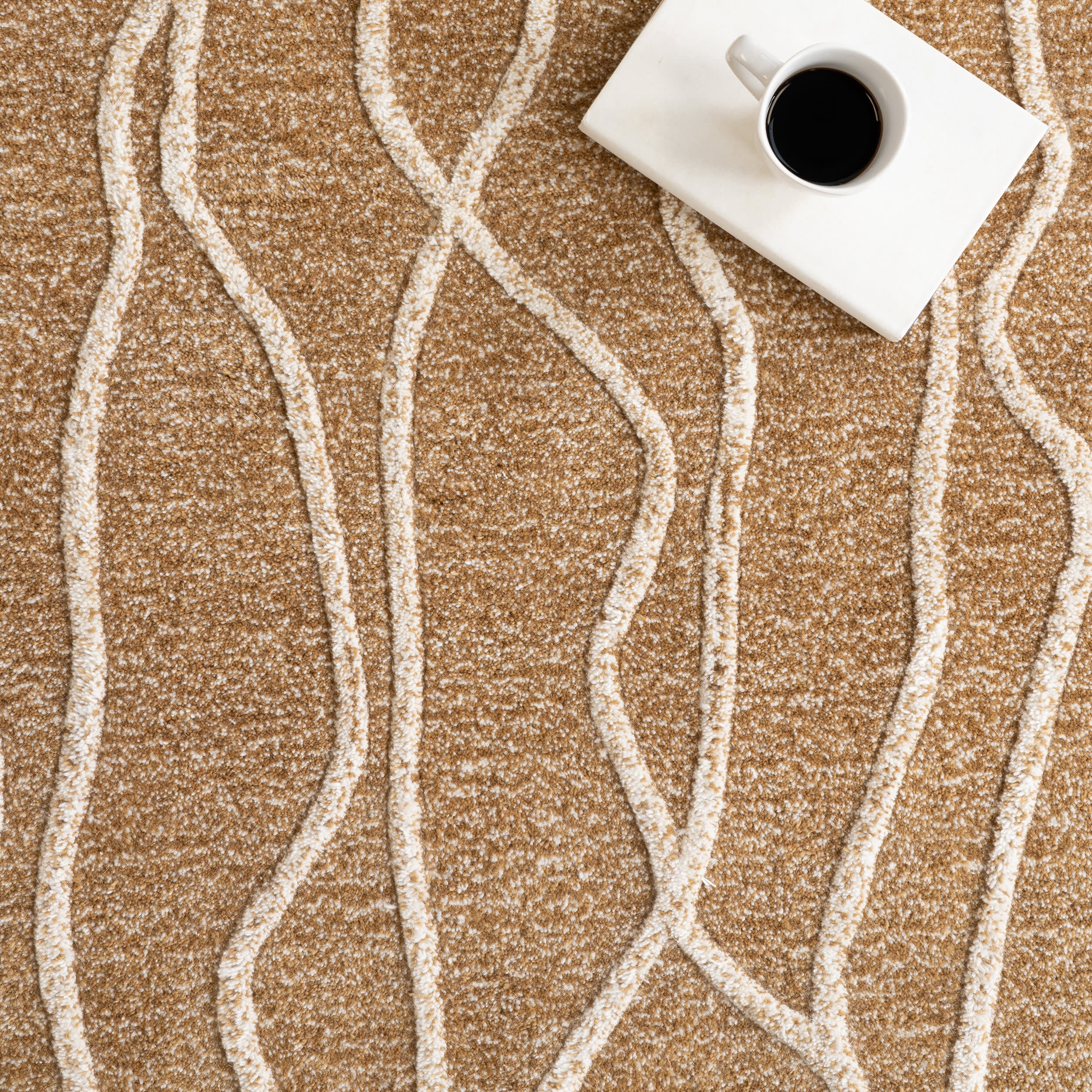 Mana Abstract Wool Rug | Beige - Image 7