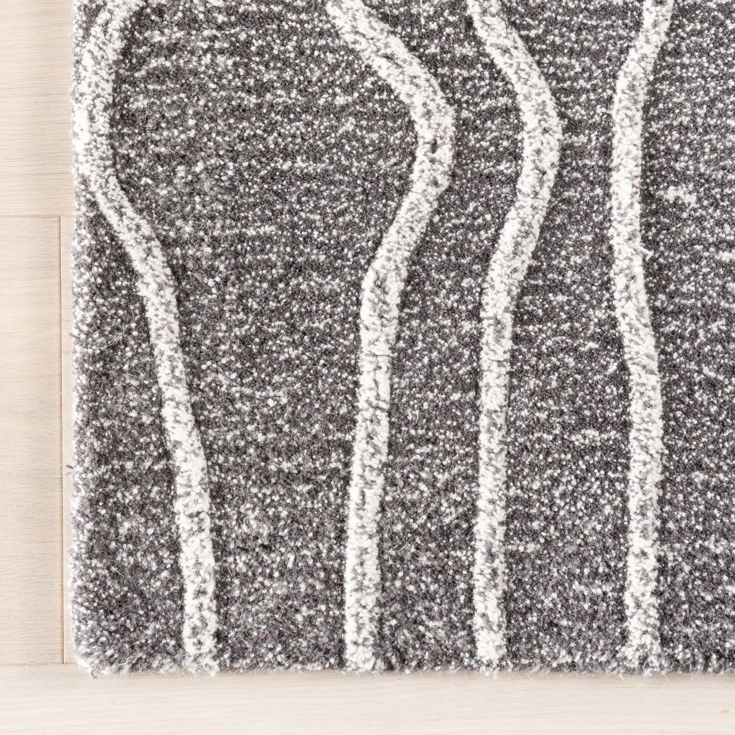 Mana Abstract Wool Rug | Grey - Image 4