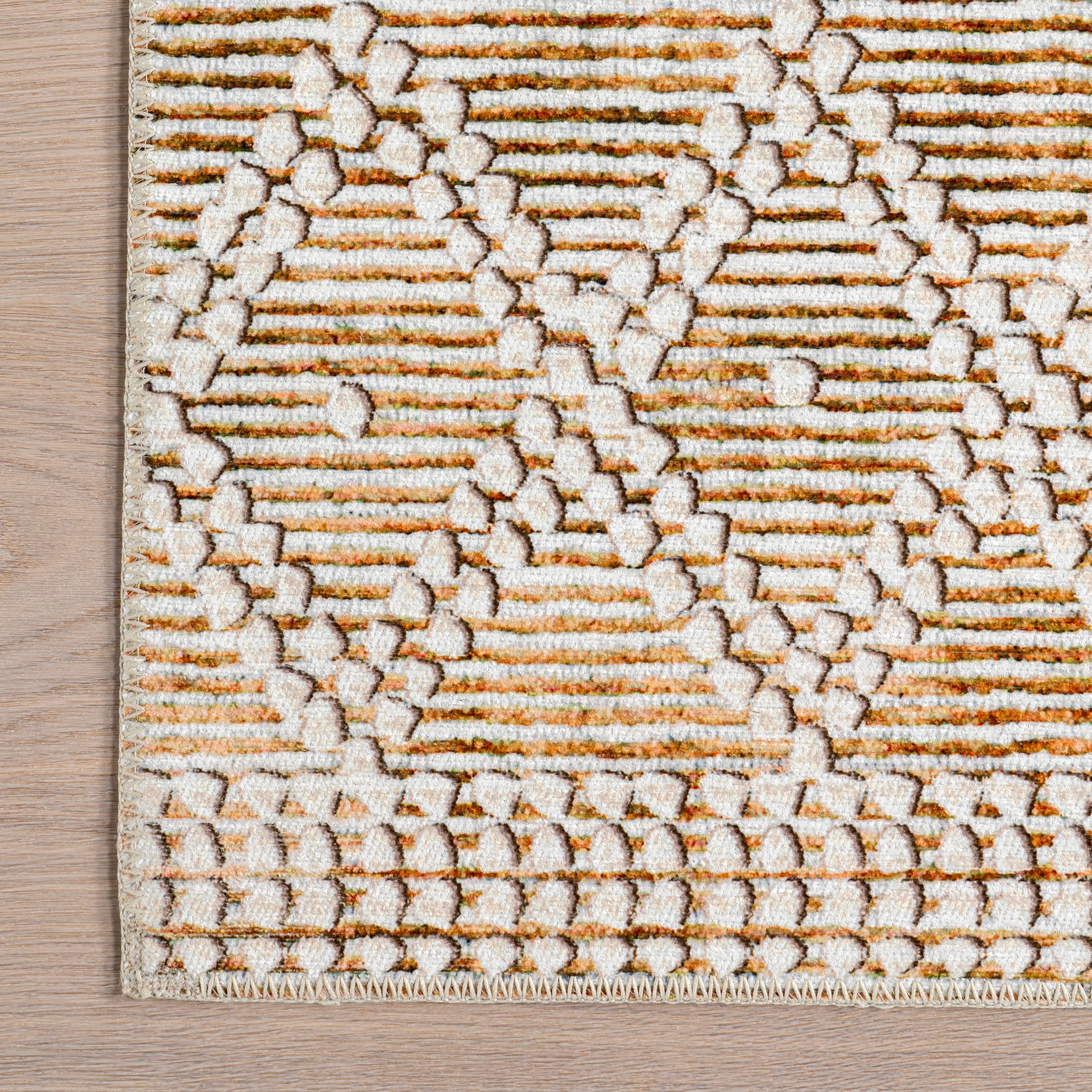 Manara Spill Proof Washable Rug | Tan - Image 3