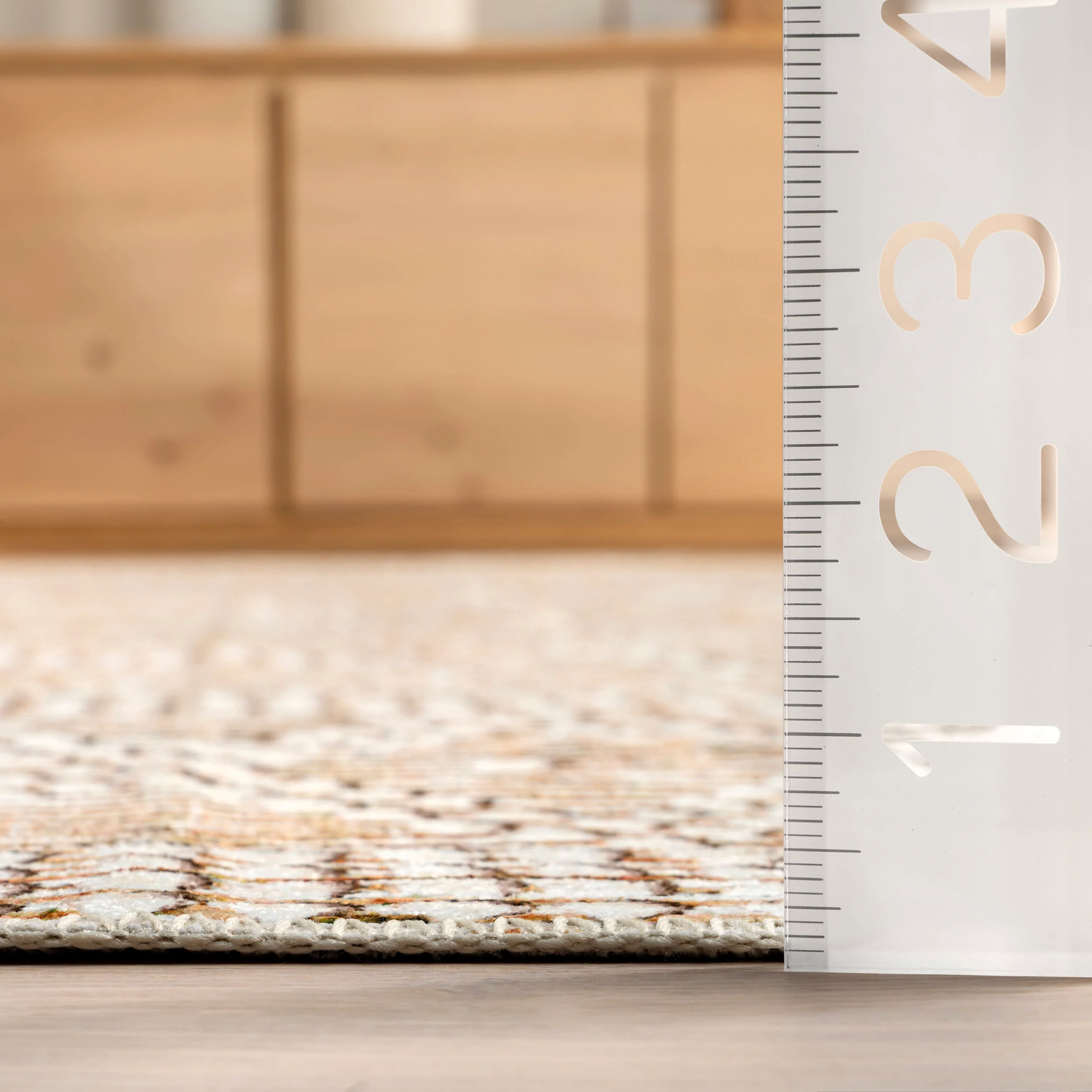 Manara Spill Proof Washable Rug | Tan - Image 5