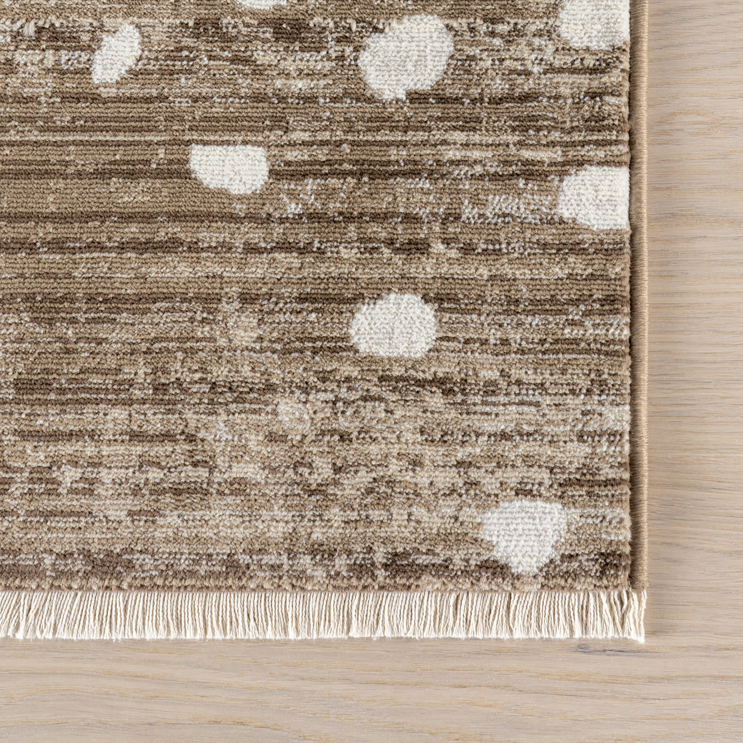 Manaslu Sunrise Fringed Rug | Light Brown - Image 4