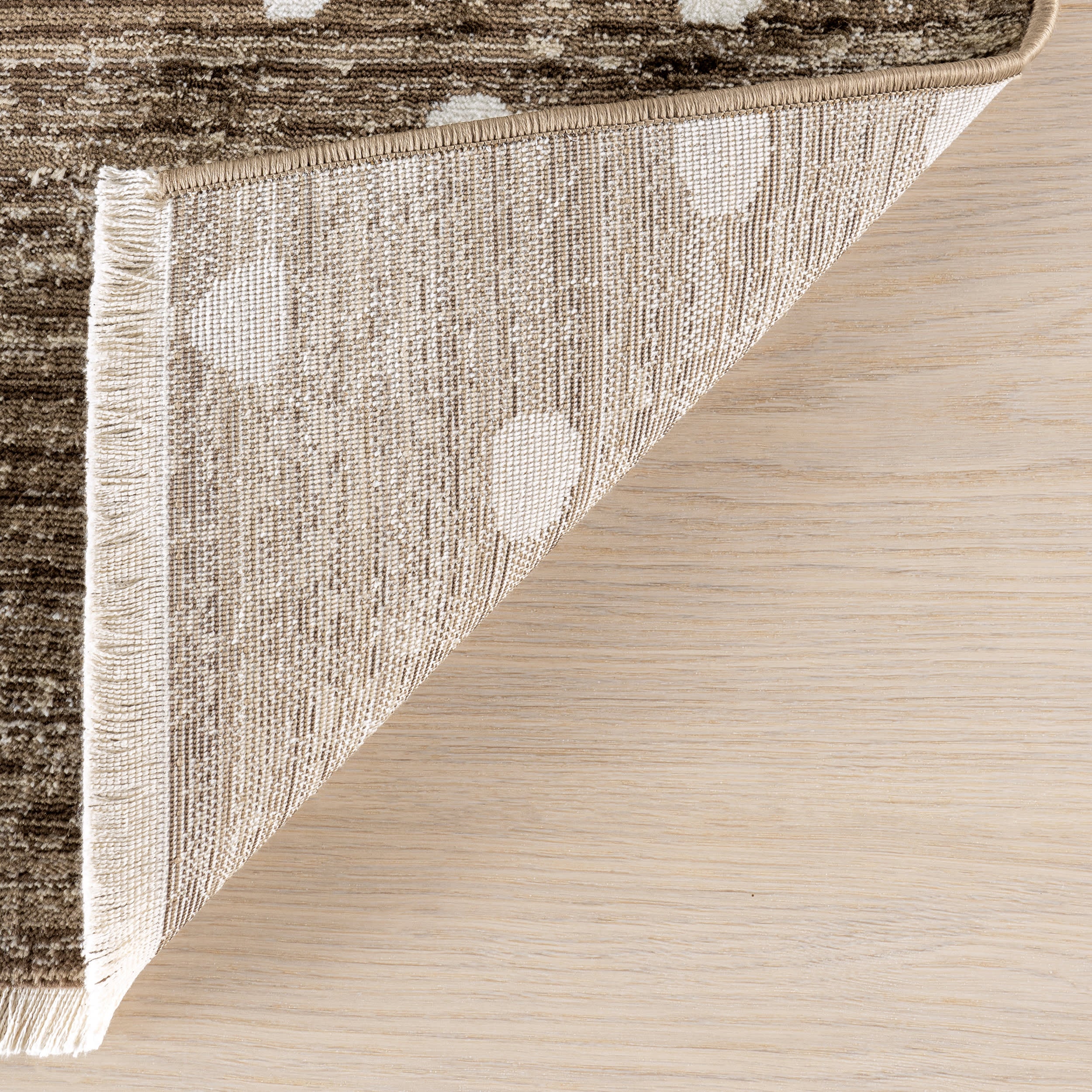 Manaslu Sunrise Fringed Rug | Light Brown - Image 6