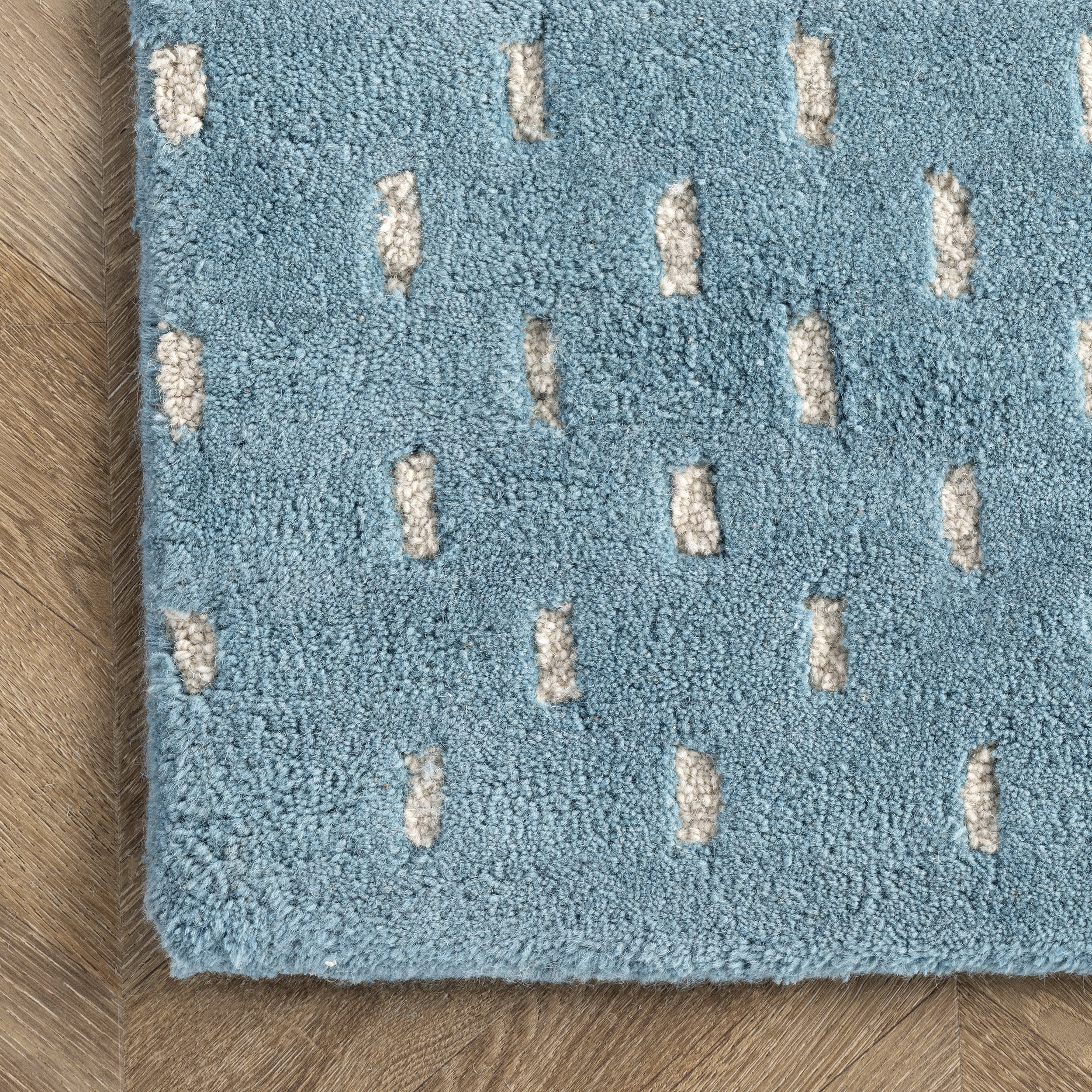 Mandia Striped Rug | Baby Blue - Image 3