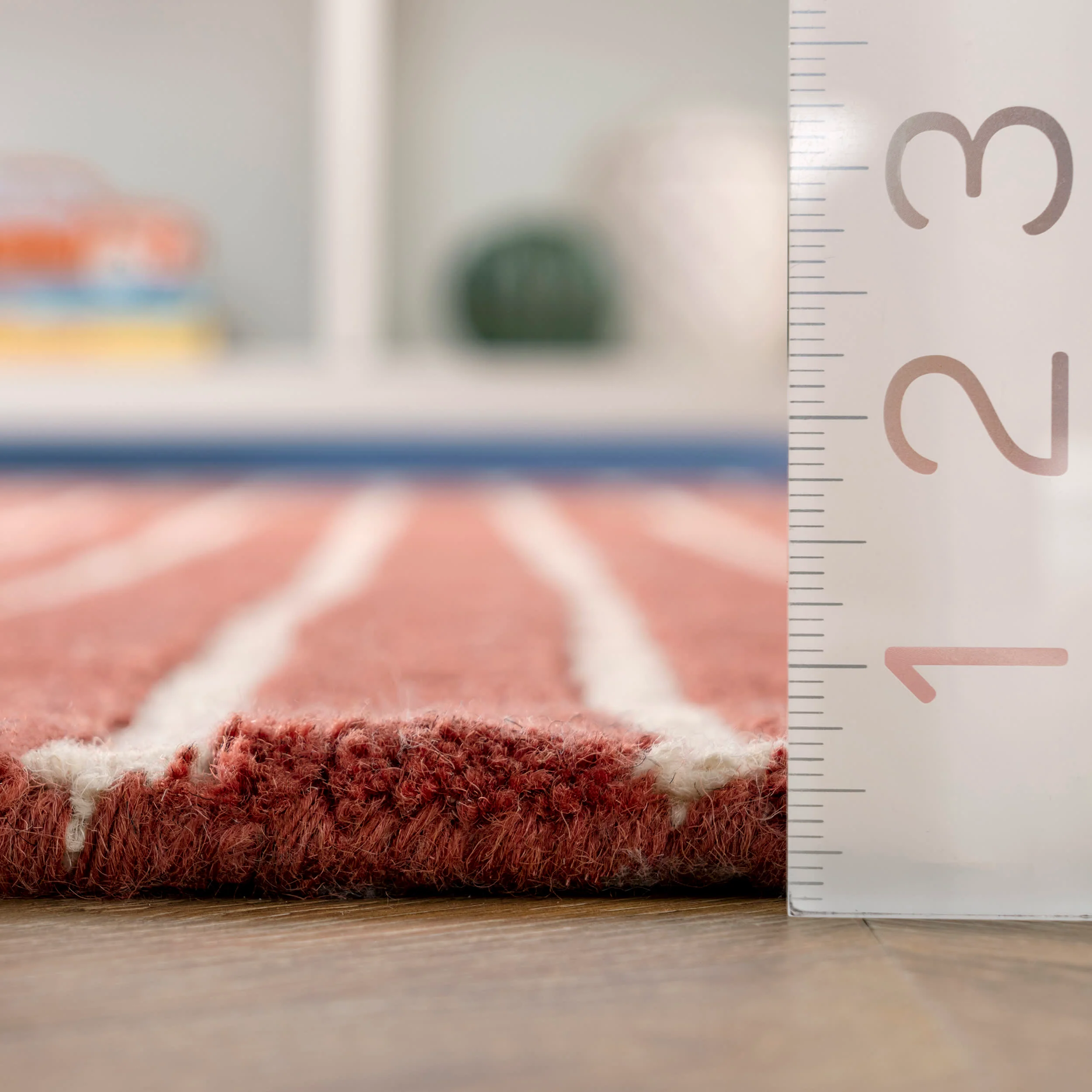 Mandia Striped Rug | Brick - Image 4