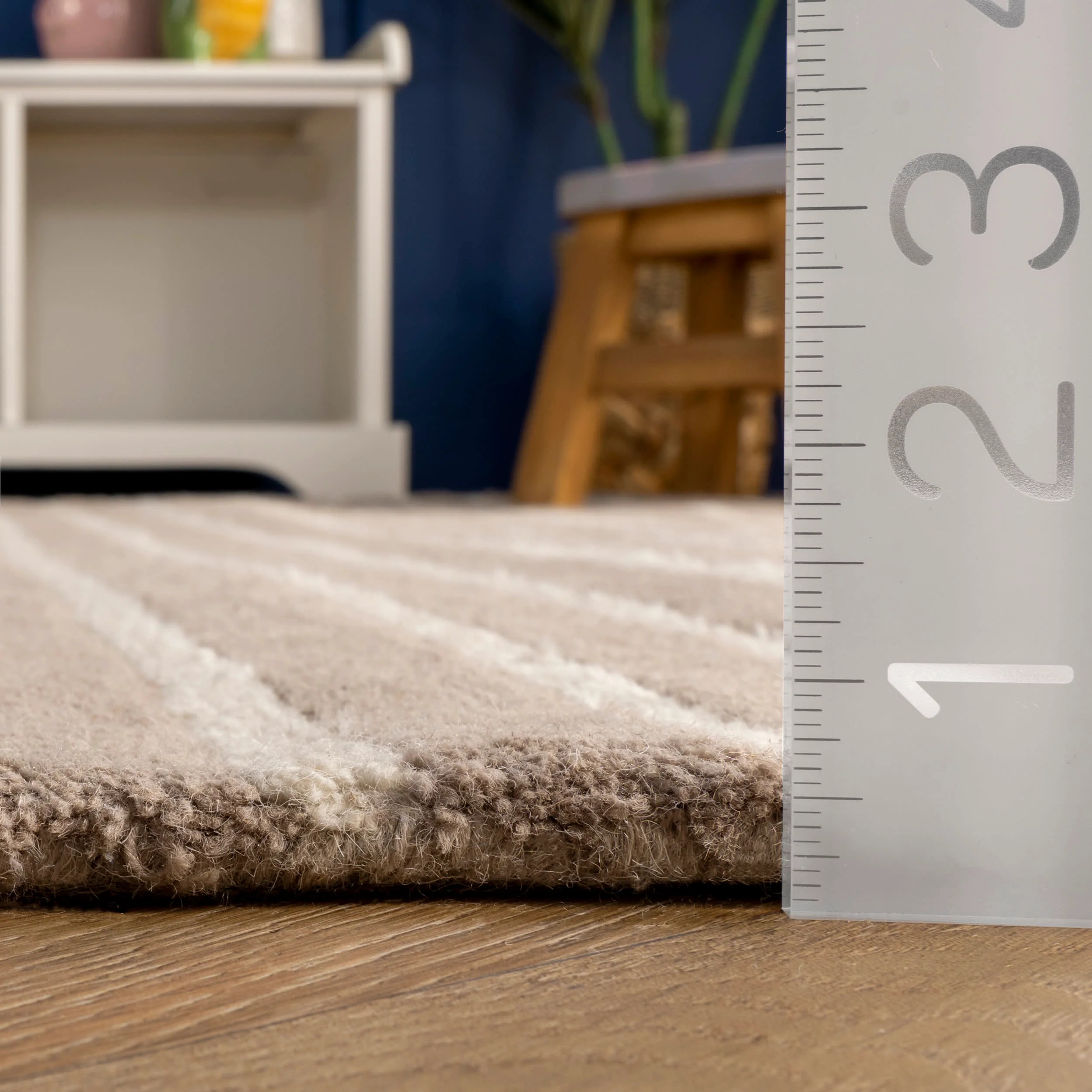 Mandia Striped Rug | Taupe - Image 4