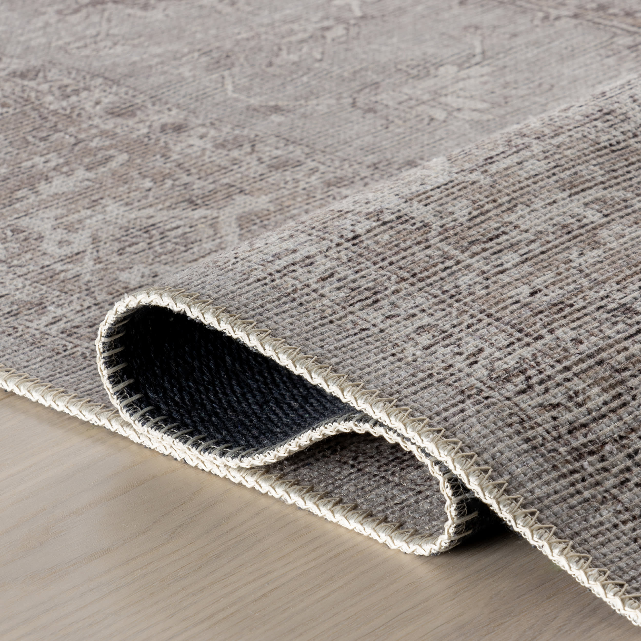 Manuela Medallion Washable Rug | Beige - Image 9
