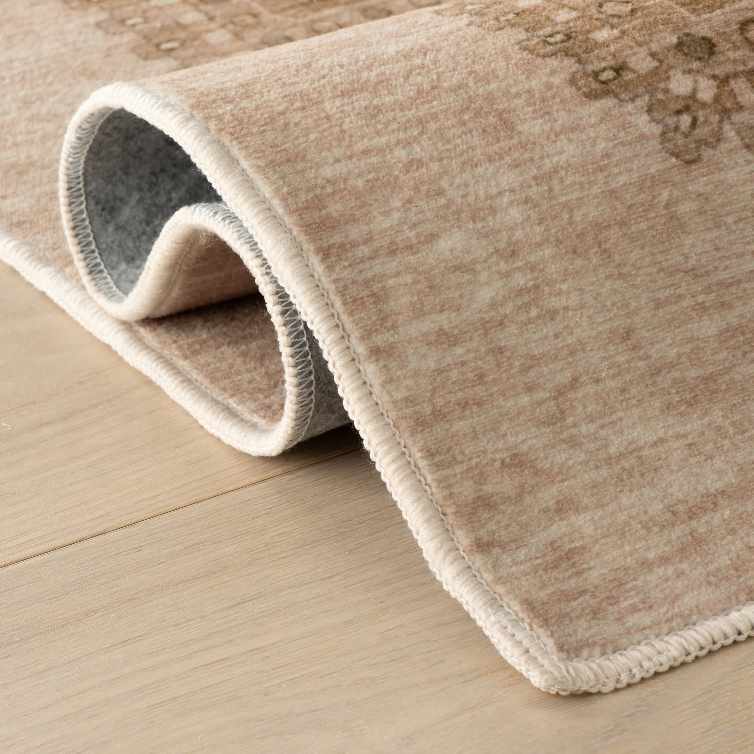 Manvie Traditional Washable Rug | Brown - Image 11
