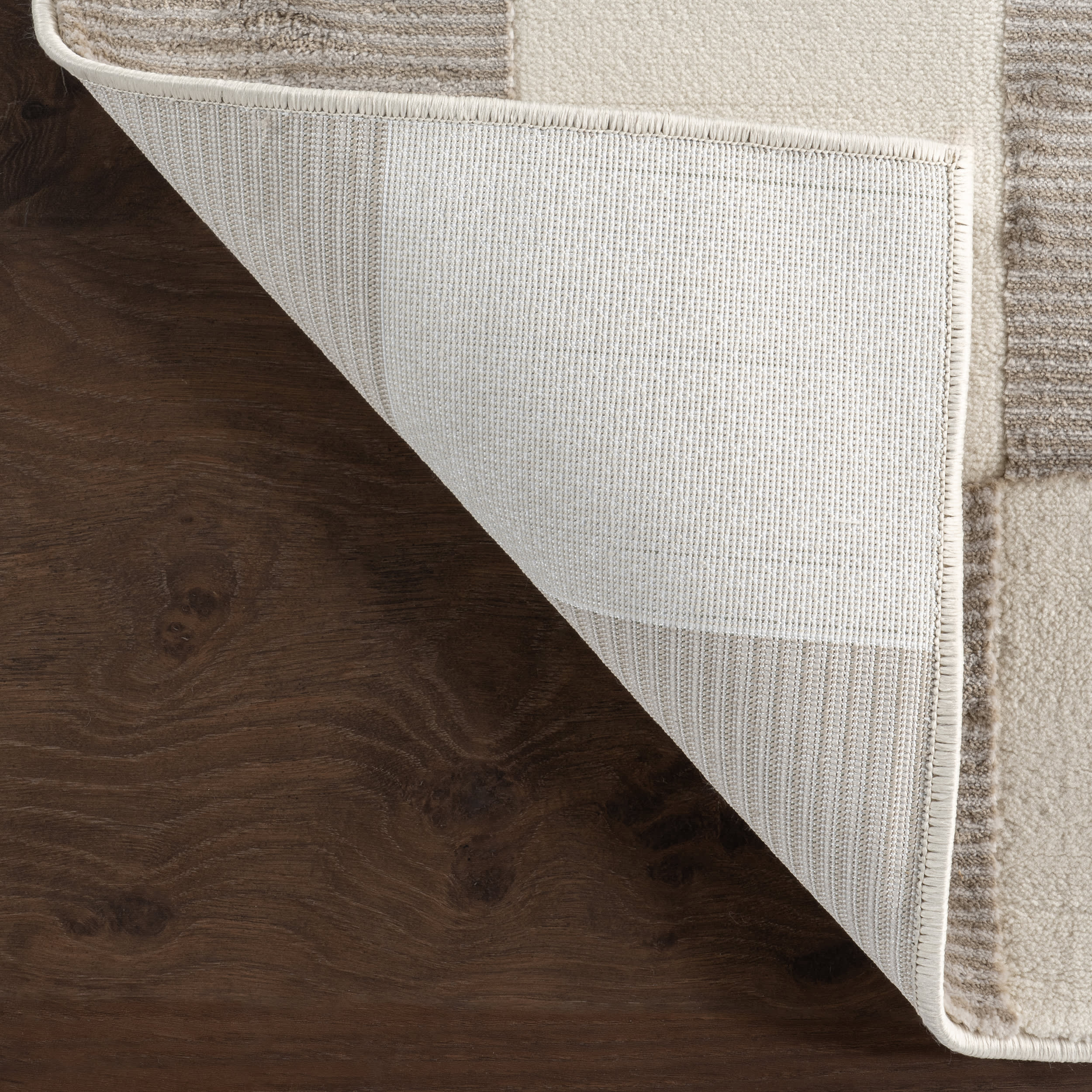 Maplewood Plush Textured Washable Rug | Cream/Grey - Image 7