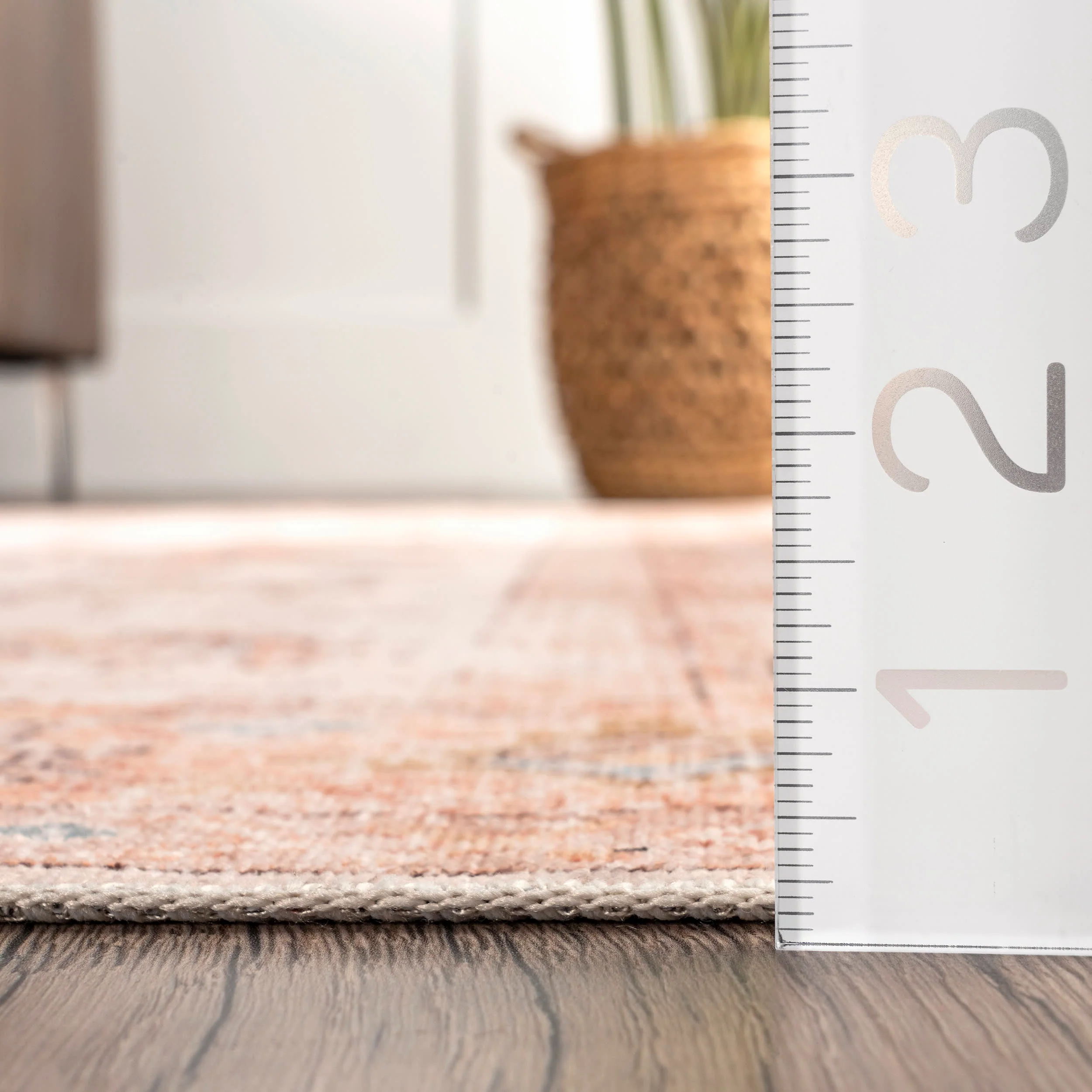 Mara Medallion Spill Proof Washable Rug | Peach - Image 5