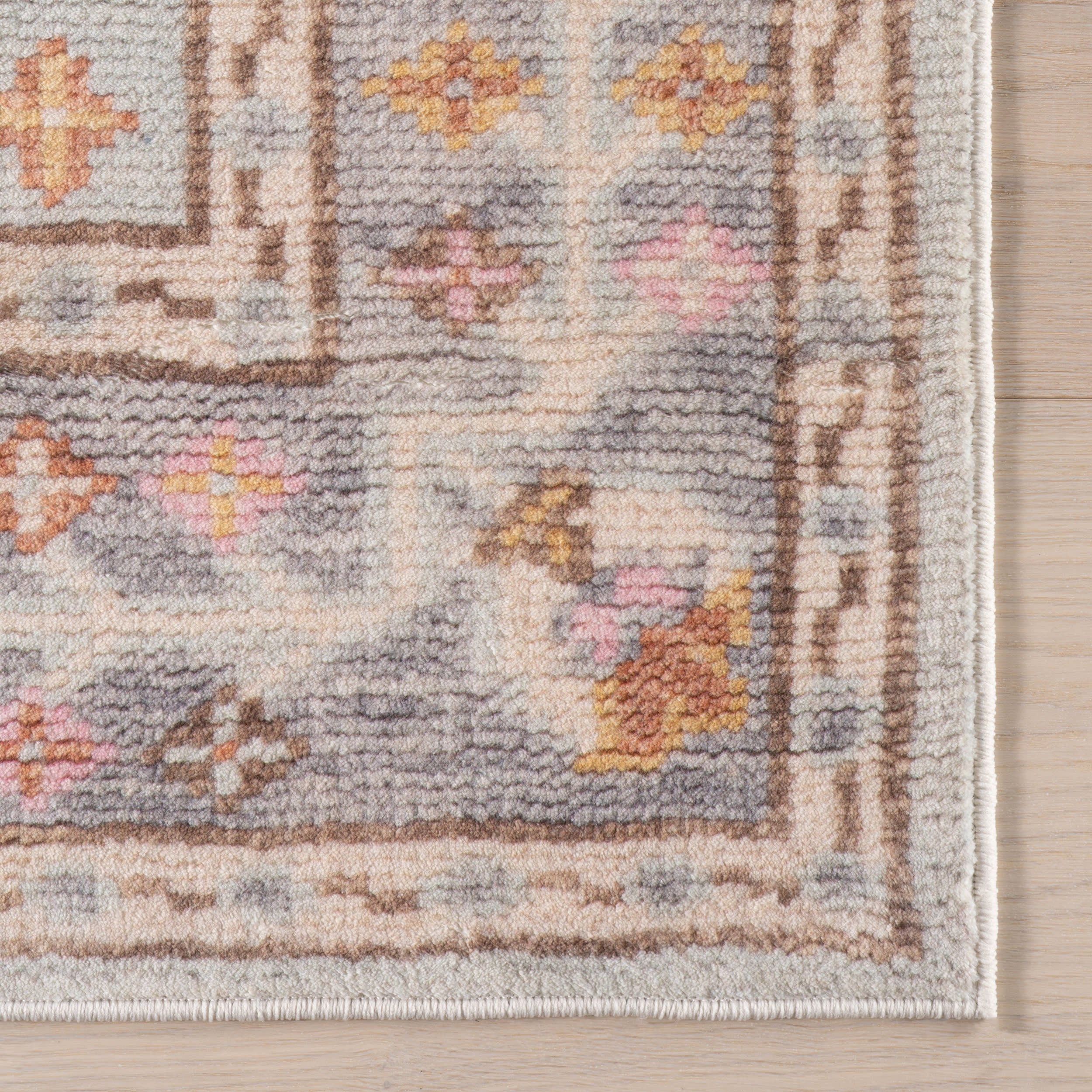 Mara Washable Rug | Light Blue - Image 4