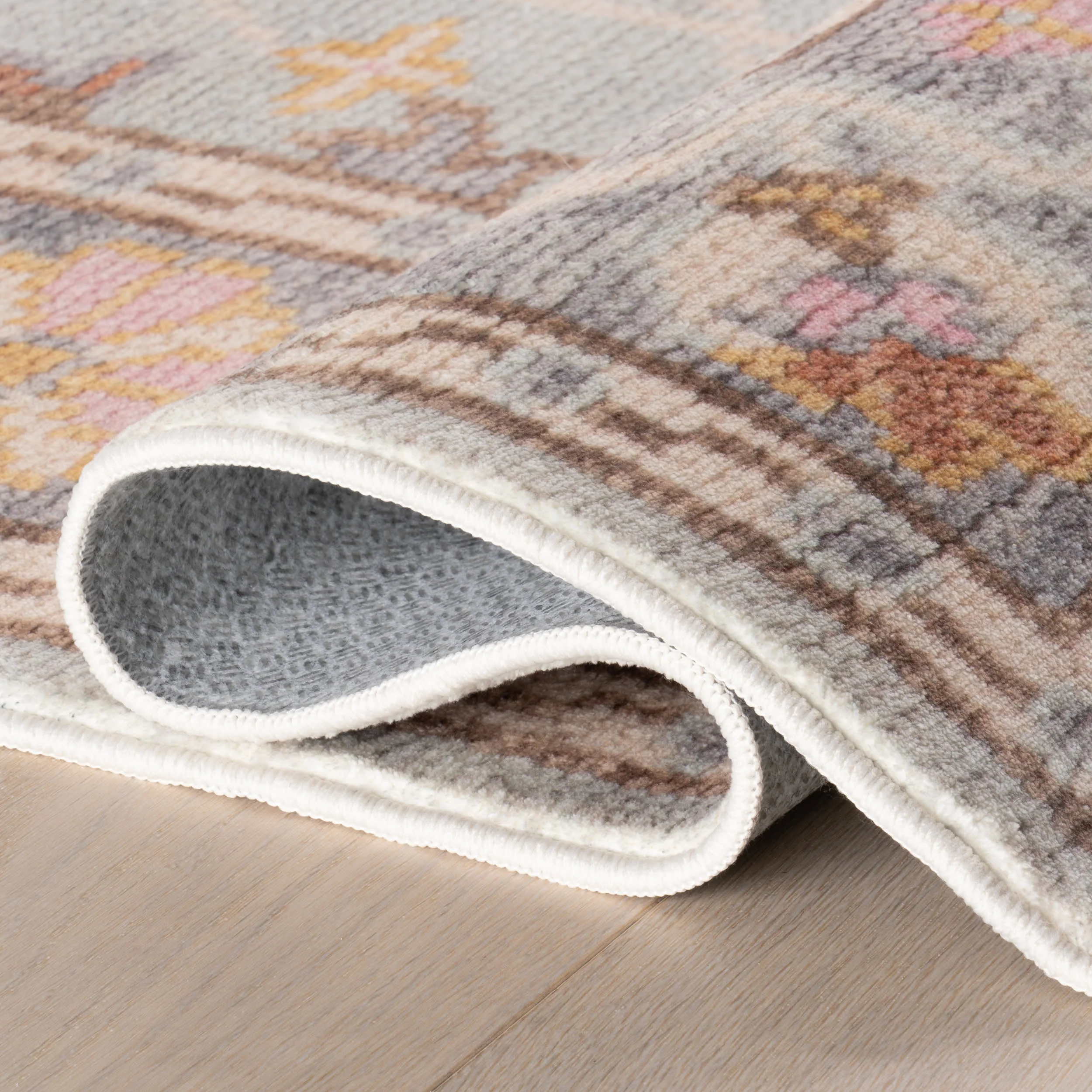 Mara Washable Rug | Light Blue - Image 7