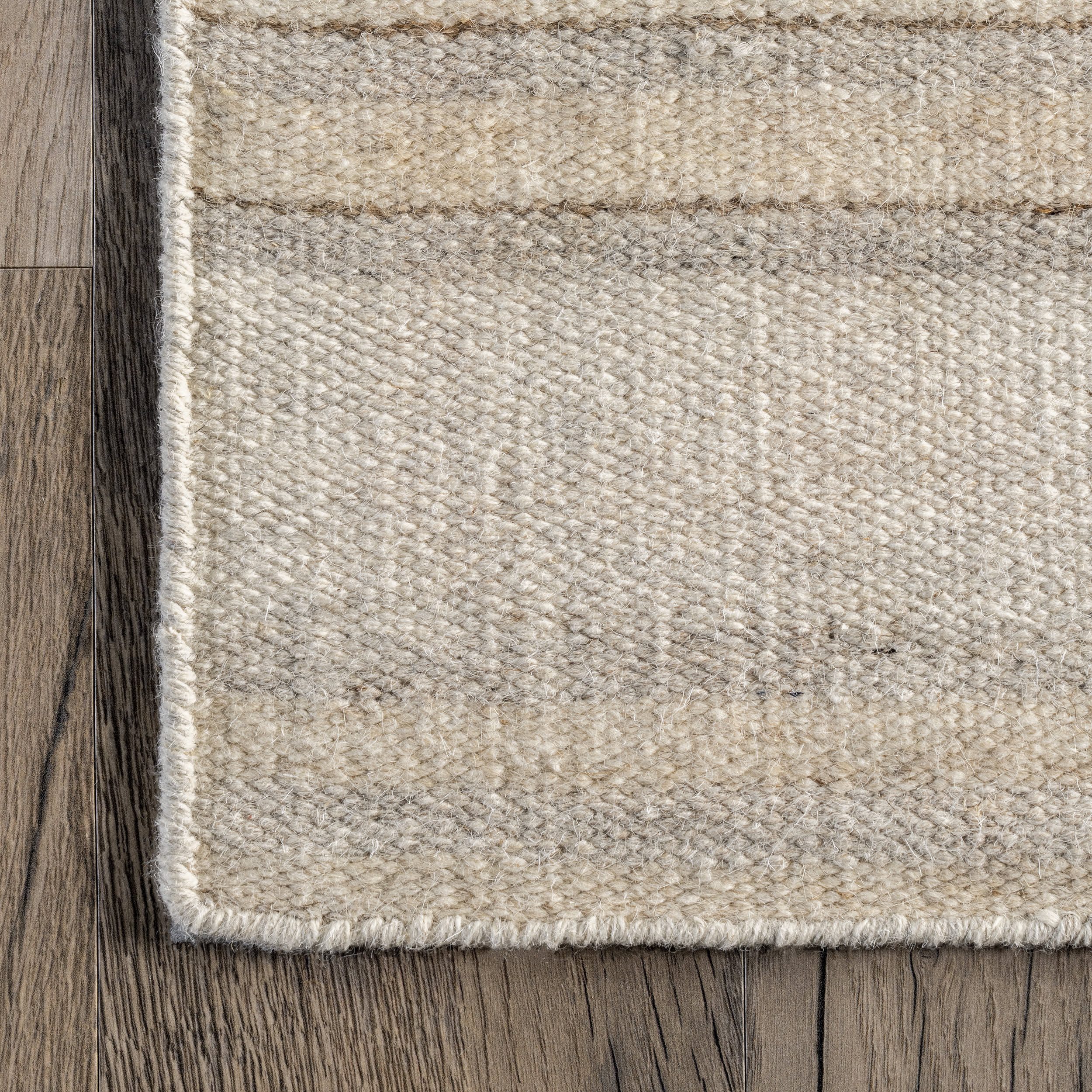 Marble Striped Wool-Blend Rug | Beige - Image 3
