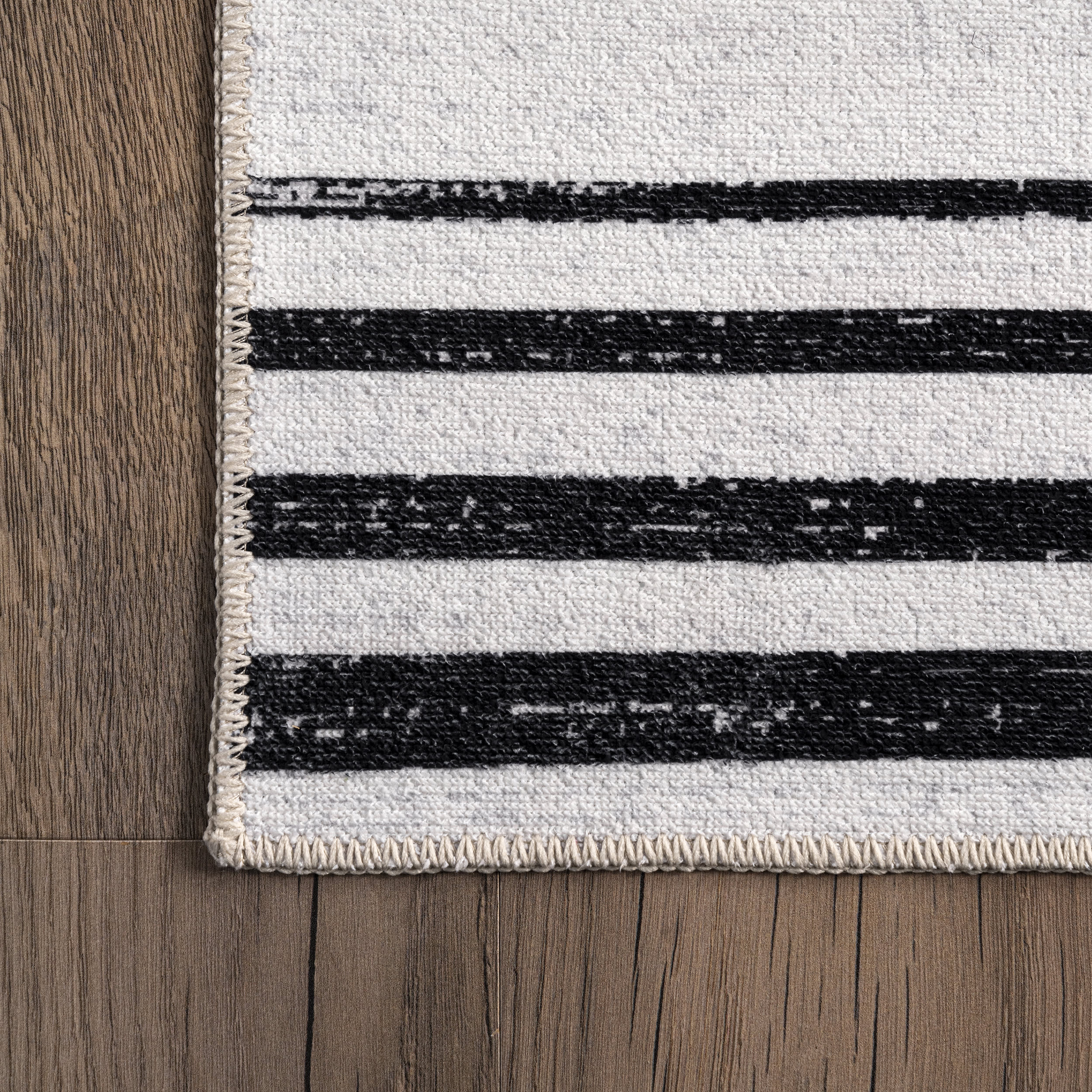 Marceline Double Moon Washable Rug | Black - Image 3