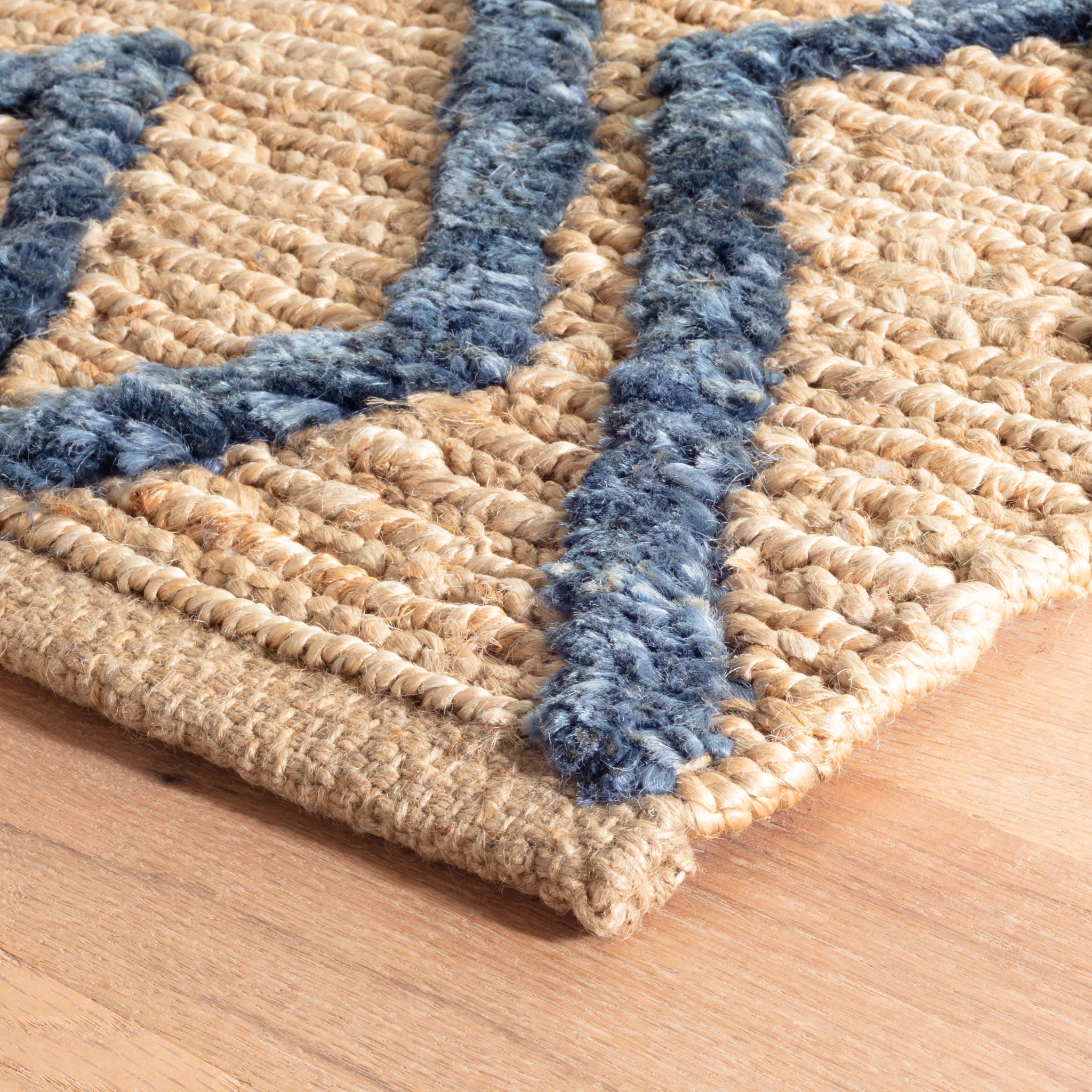 Marco Jute Soumak Handwoven Rug by Bunny Williams | Navy - Image 6