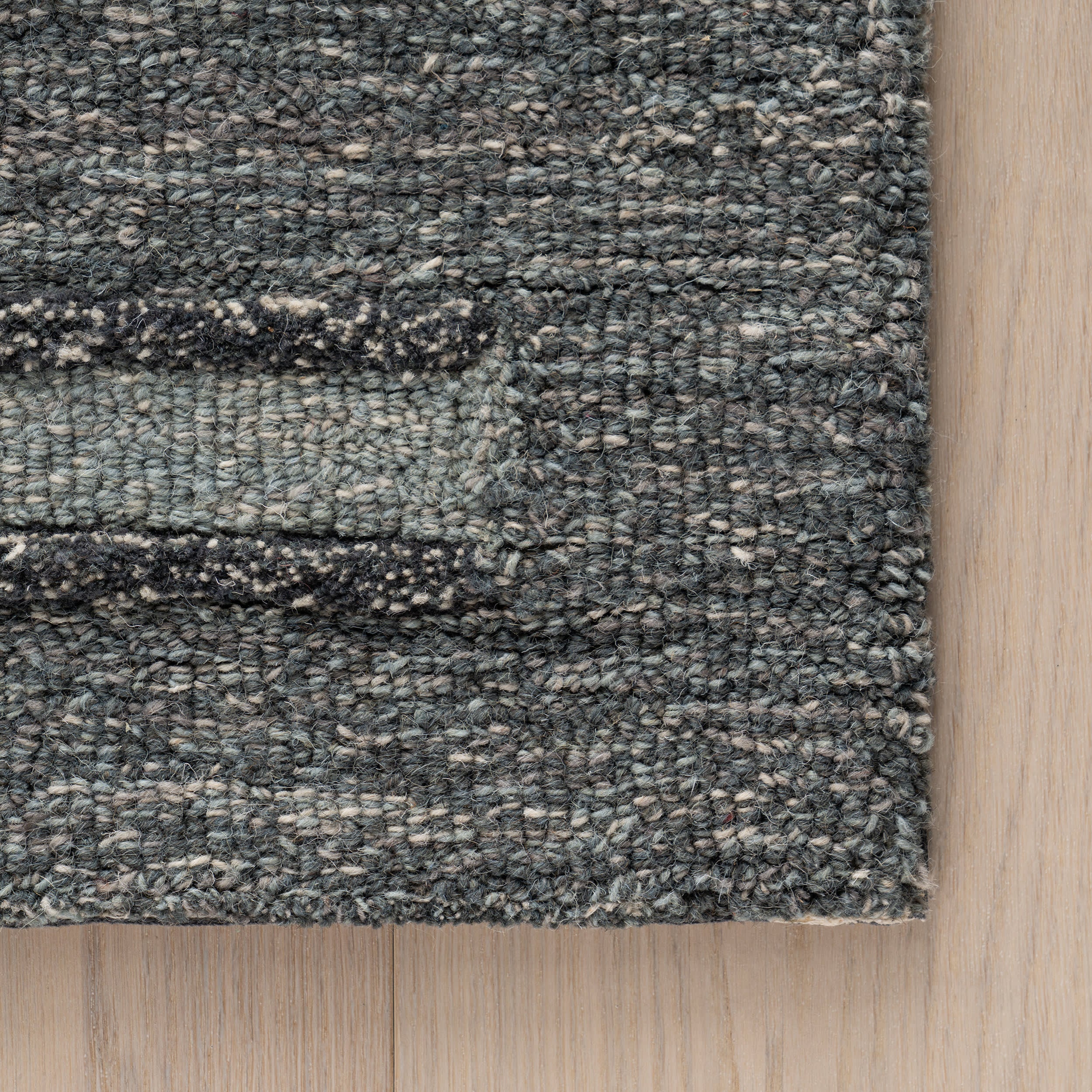Mare Modern Striped Wool Rug | Blue - Image 4