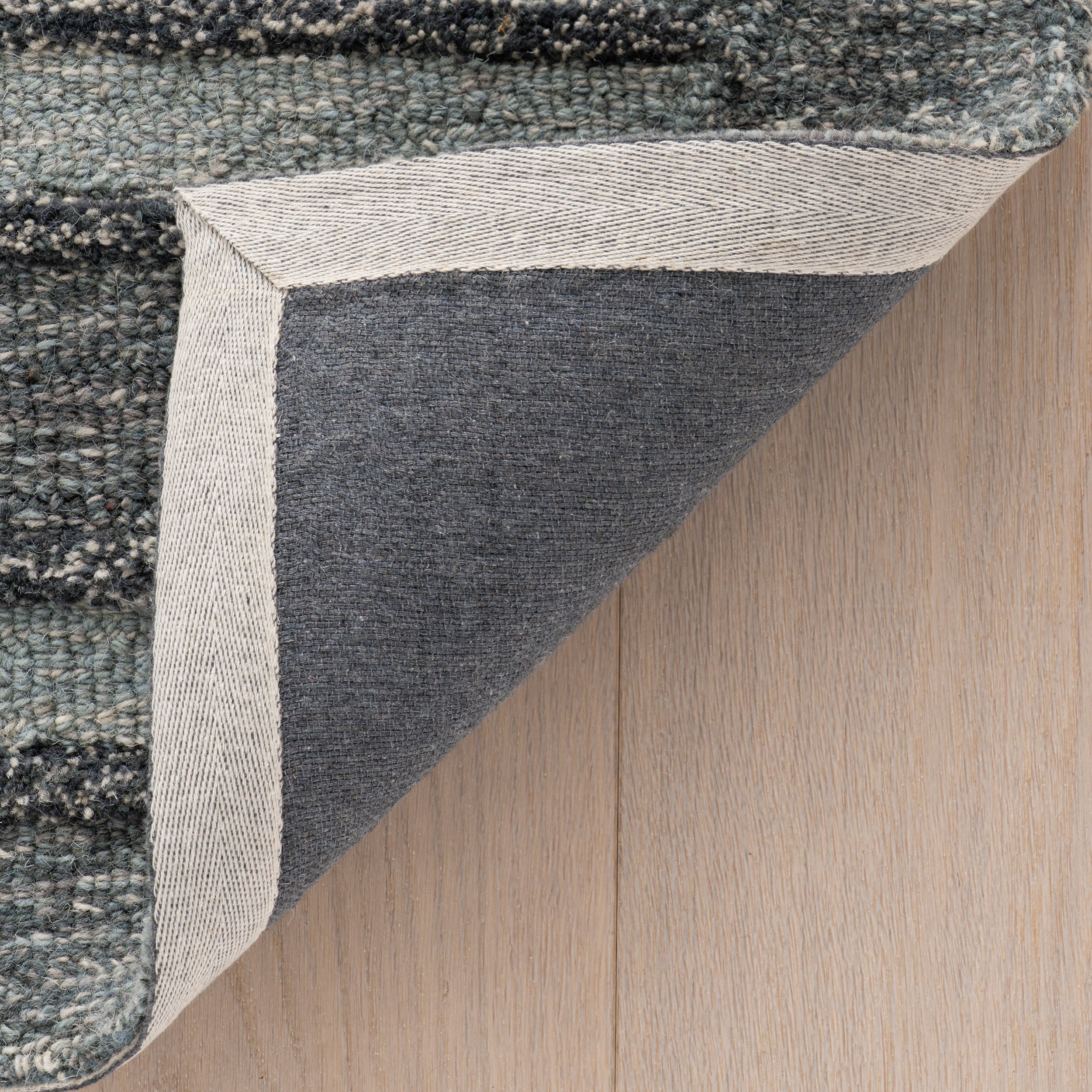 Mare Modern Striped Wool Rug | Blue - Image 8