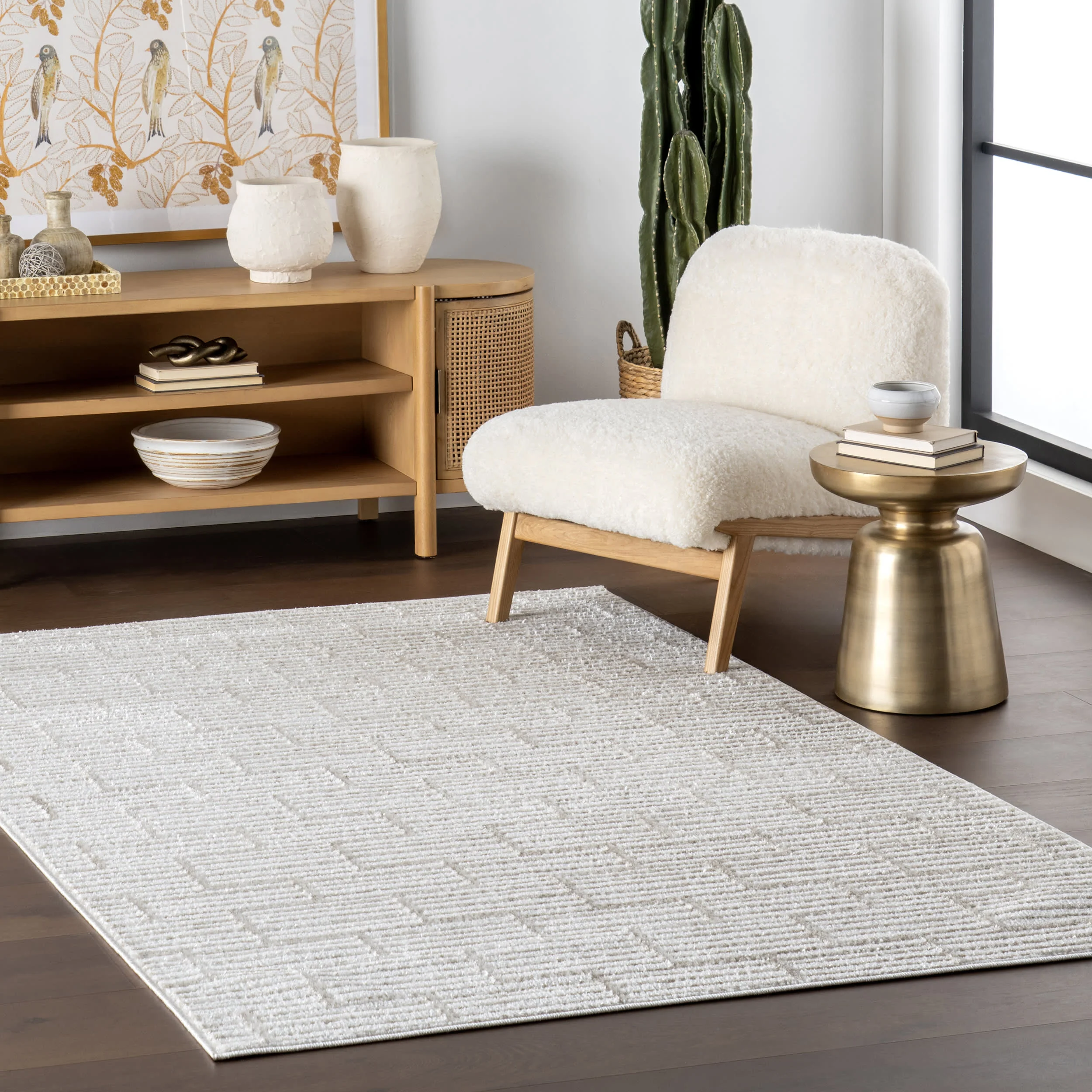 Marem Geometric Rug | Beige - Image 2