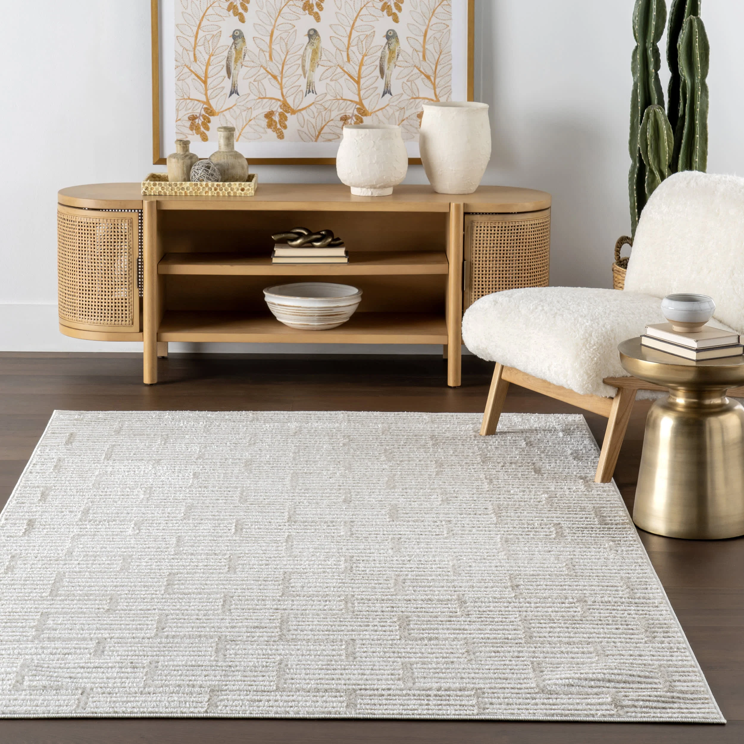 Marem Geometric Rug | Beige - Image 5