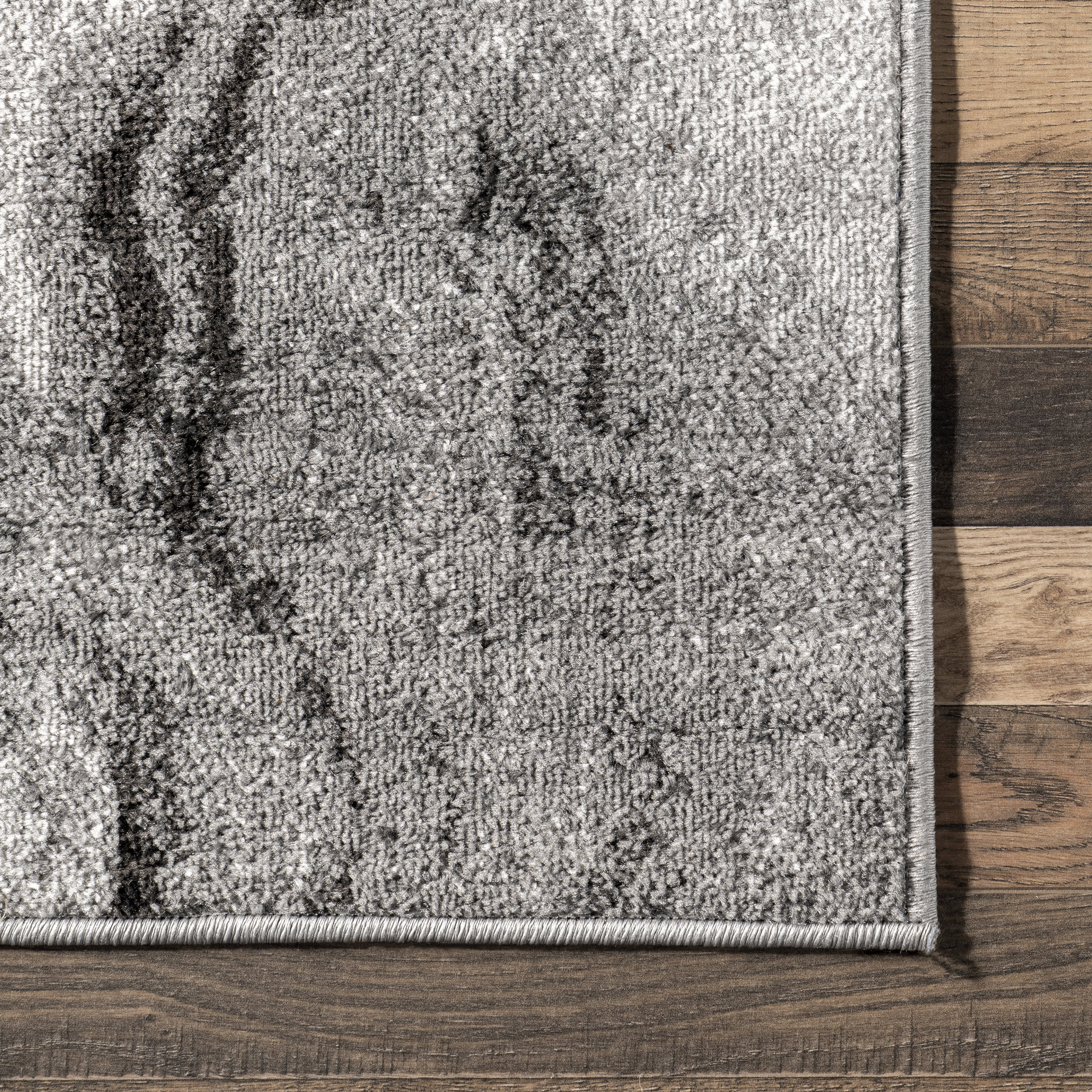 Maren Abstract Marbling Art Rug | Grey - Image 3