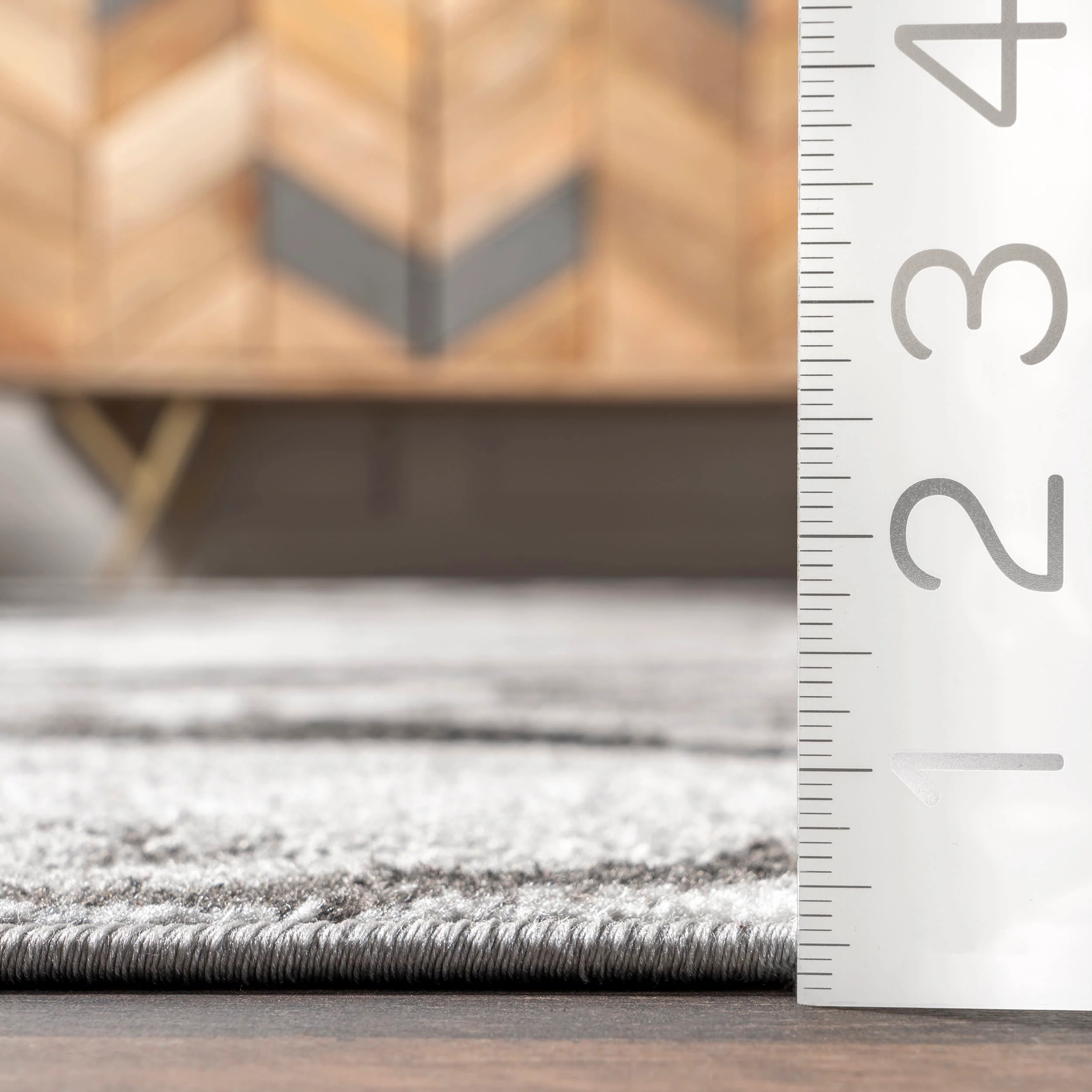 Maren Abstract Marbling Art Rug | Grey - Image 5