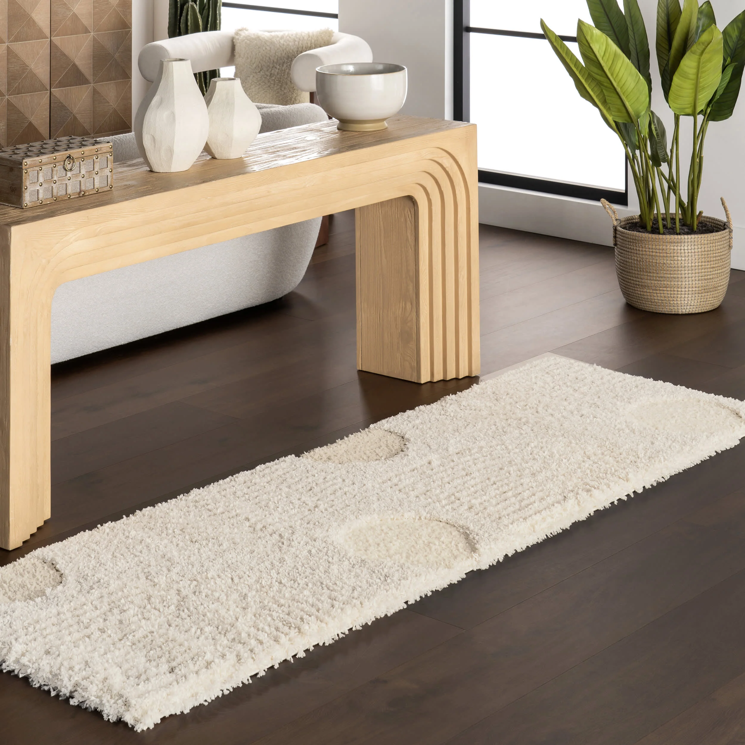 Maren Hazy Swirls Rug | Beige - Image 2
