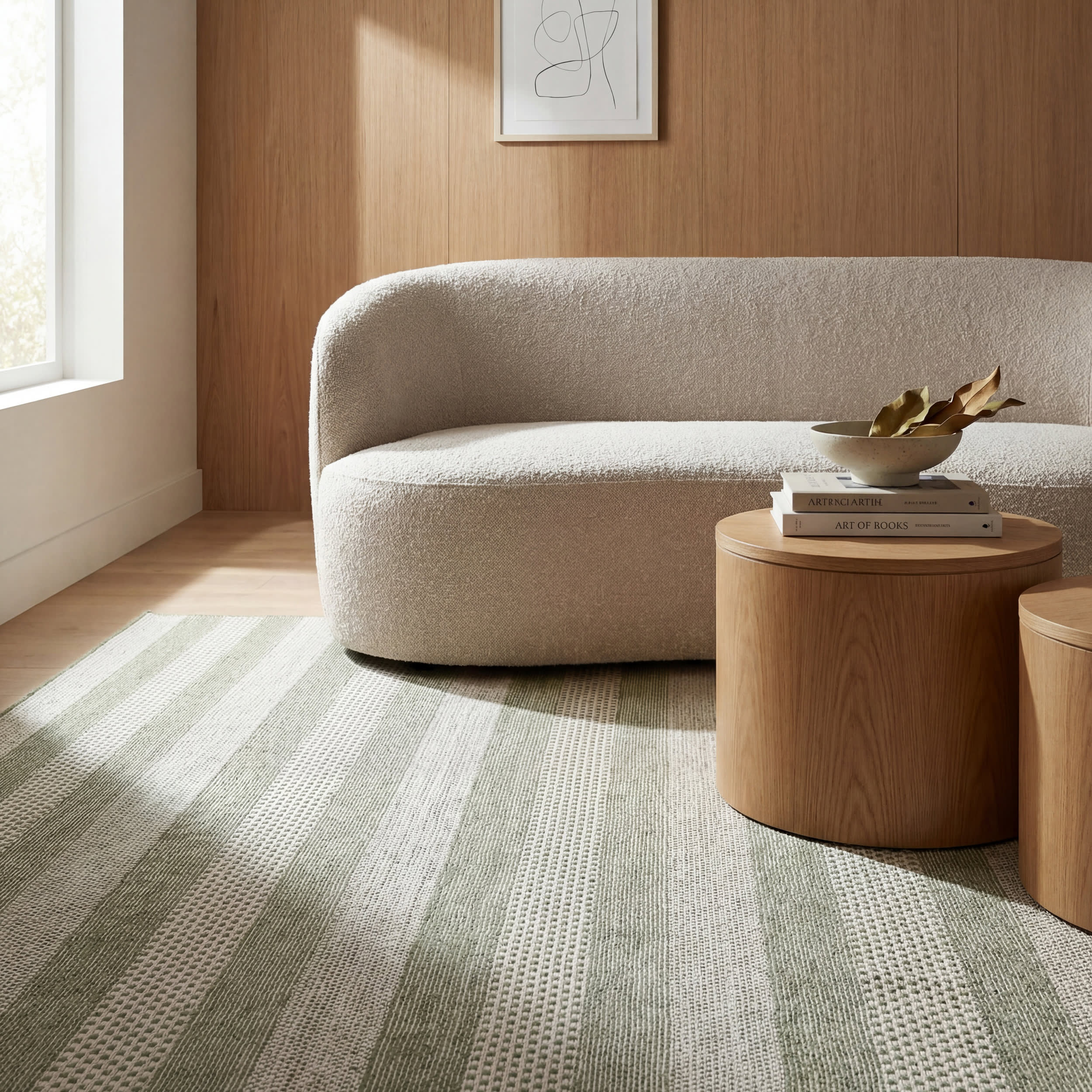 Marena Modern Striped Indoor/Outdoor Rug | Green - Image 5