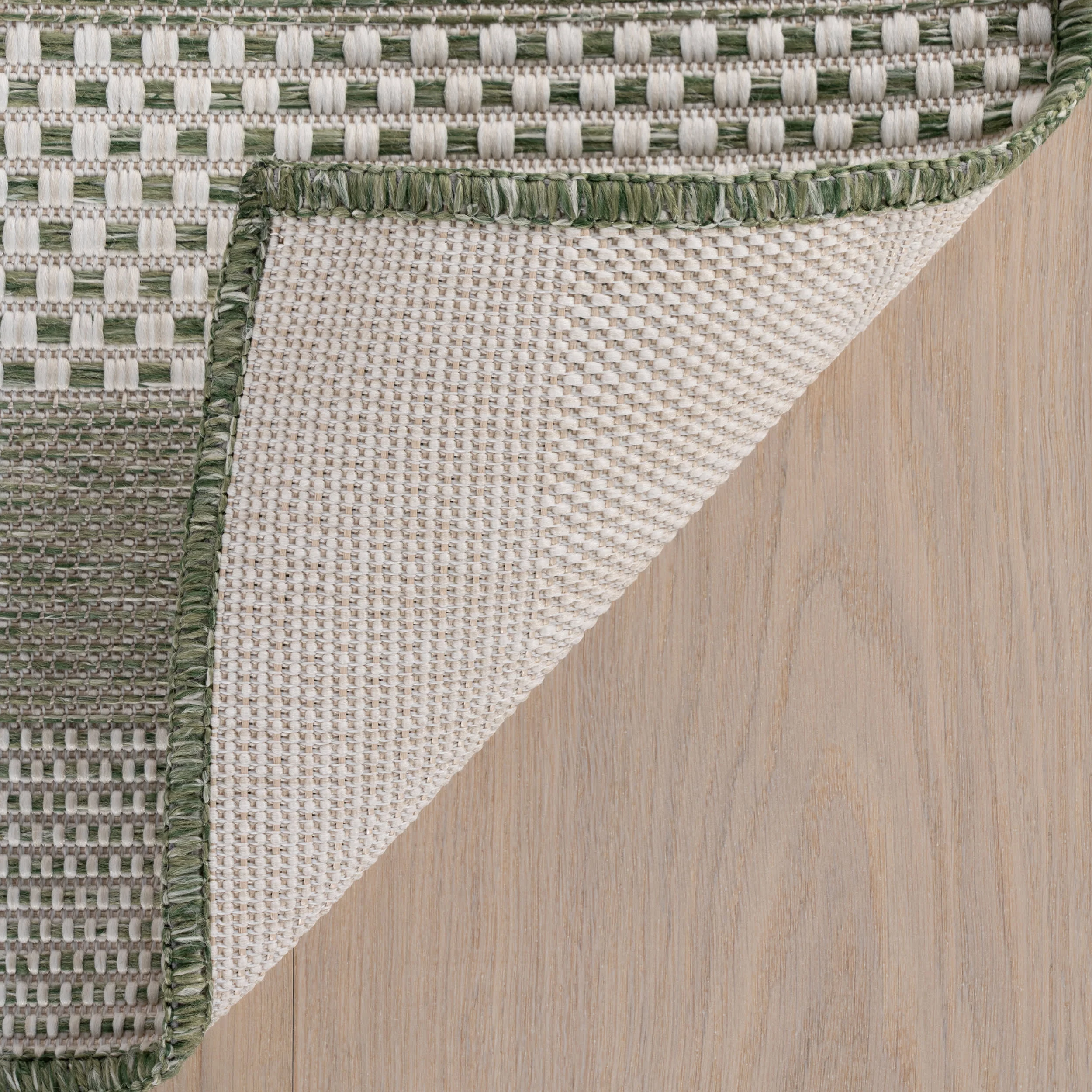 Marena Modern Striped Indoor/Outdoor Rug | Green - Image 8
