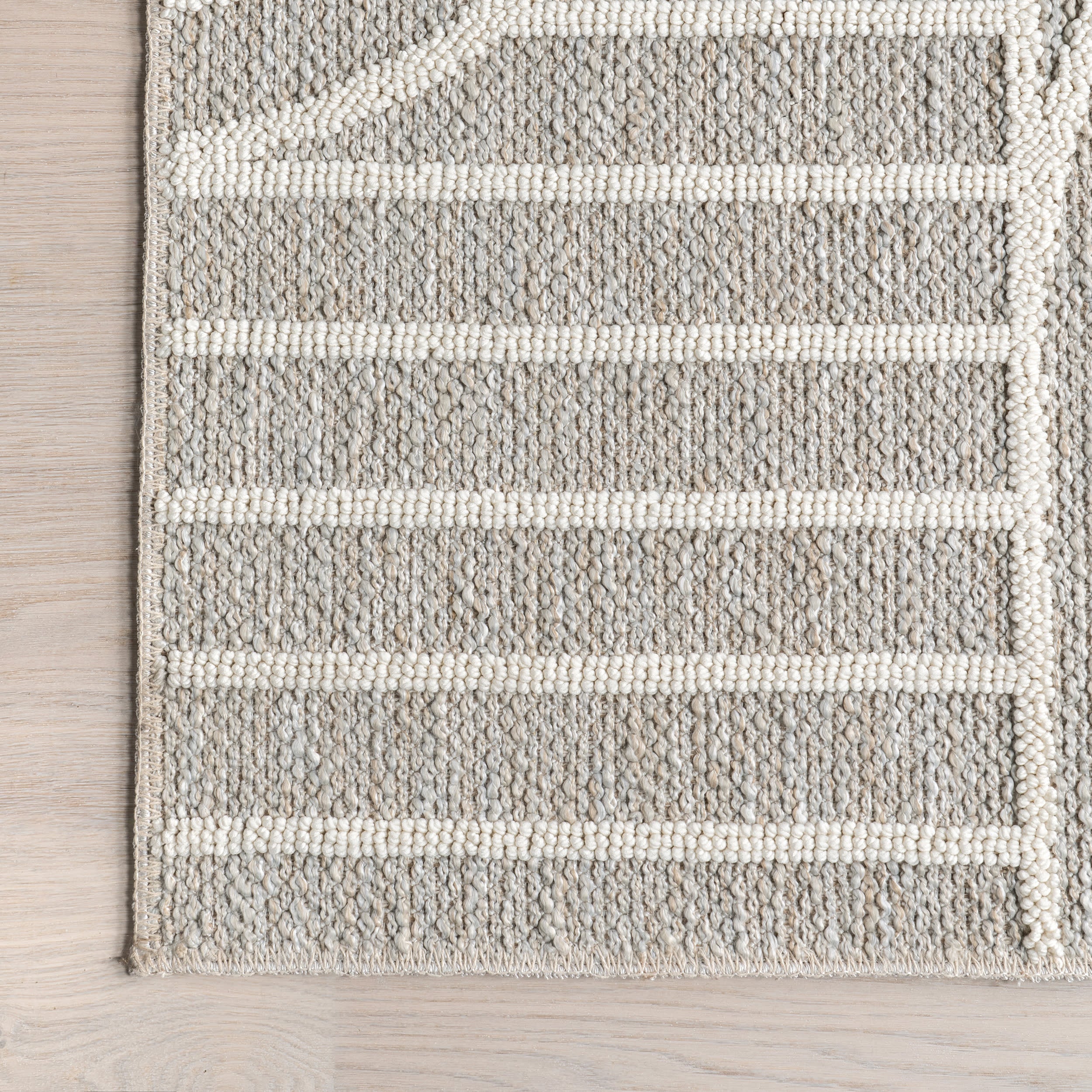 Margareta Geometric Arc Washable Rug | Light Grey - Image 3